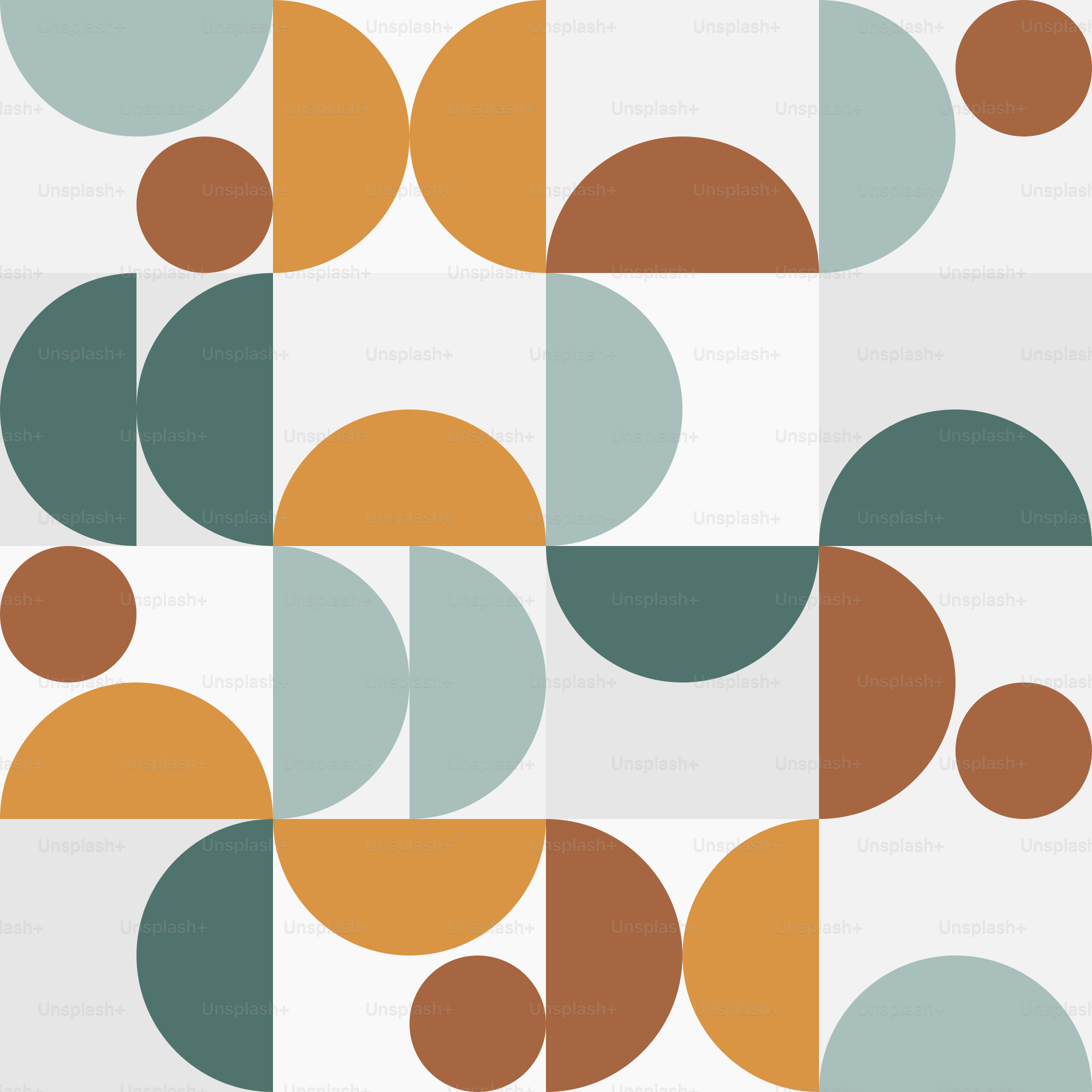 A pattern of circles and dots on a white background