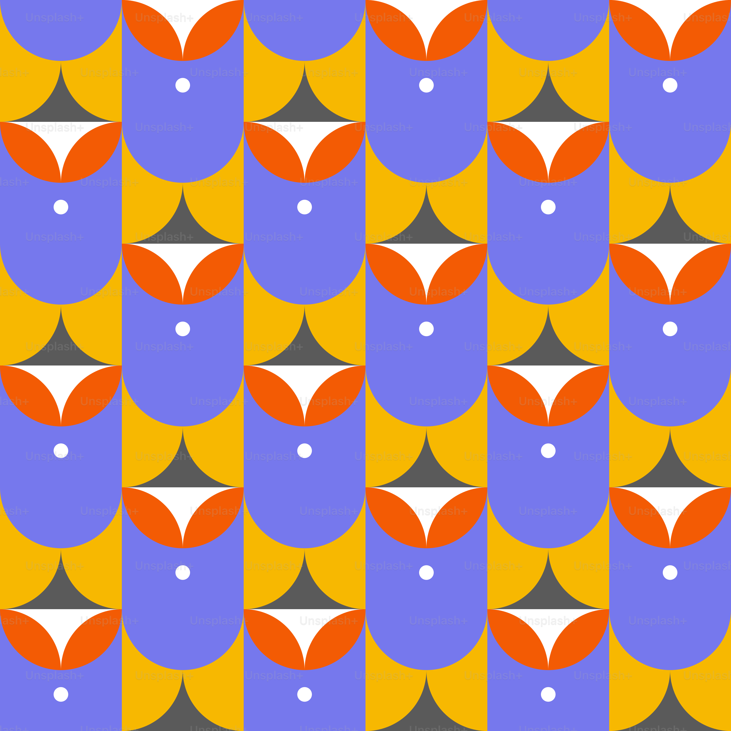 Um padrão abstrato com formas laranja e azul