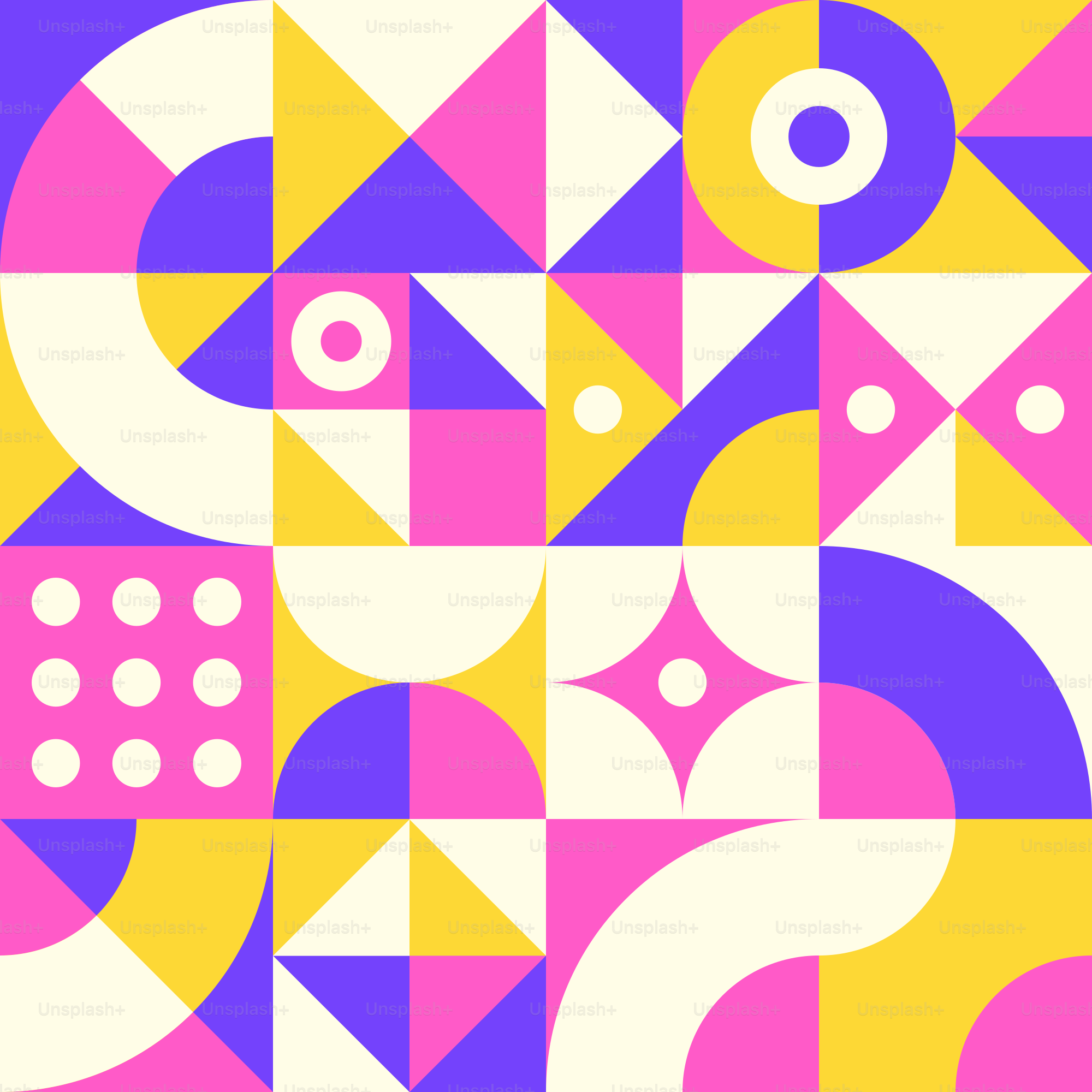 Un design abstrait coloré avec de nombreuses formes