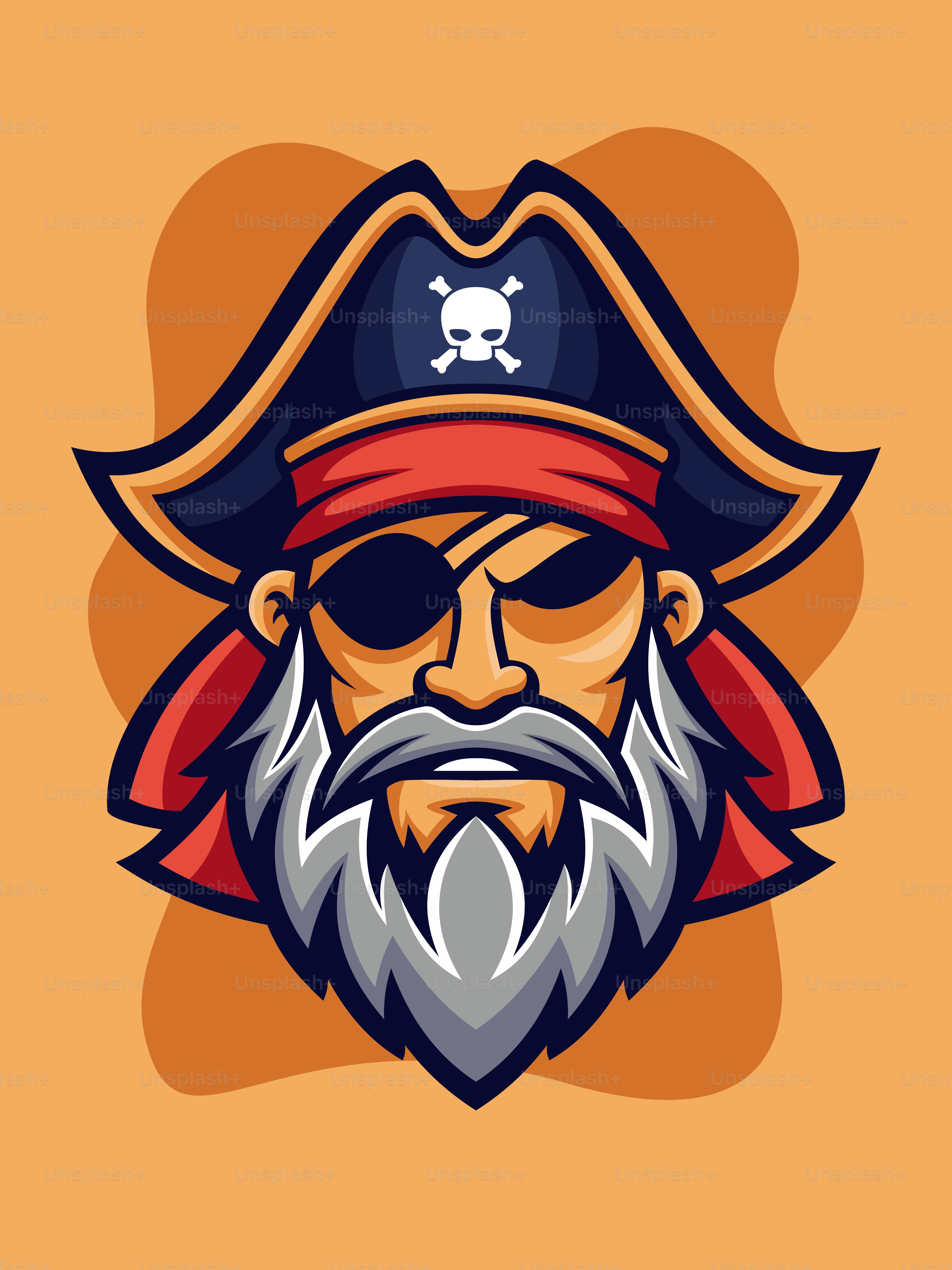 Un uomo con la barba e un cappello da pirata