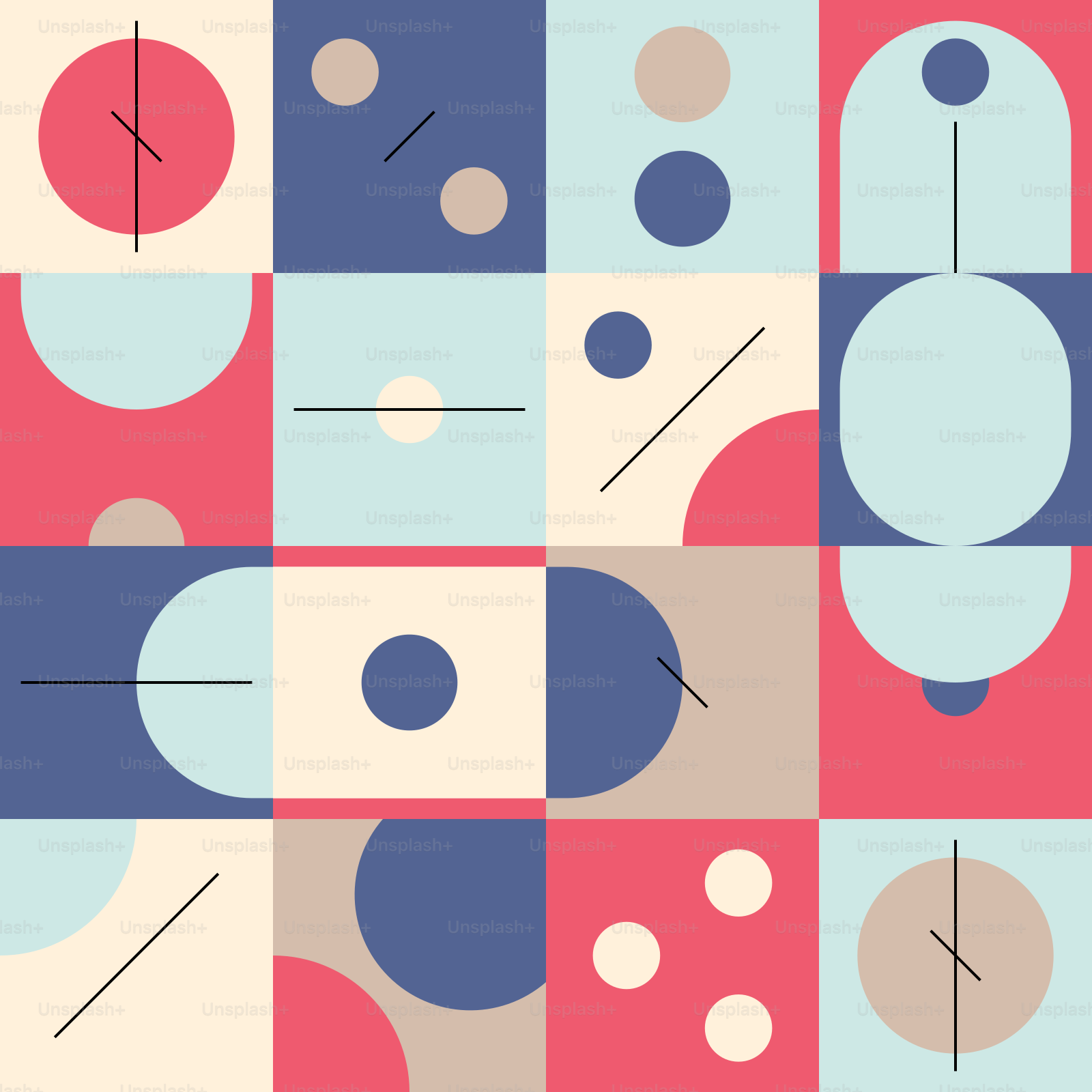 A colorful pattern with circles and dots