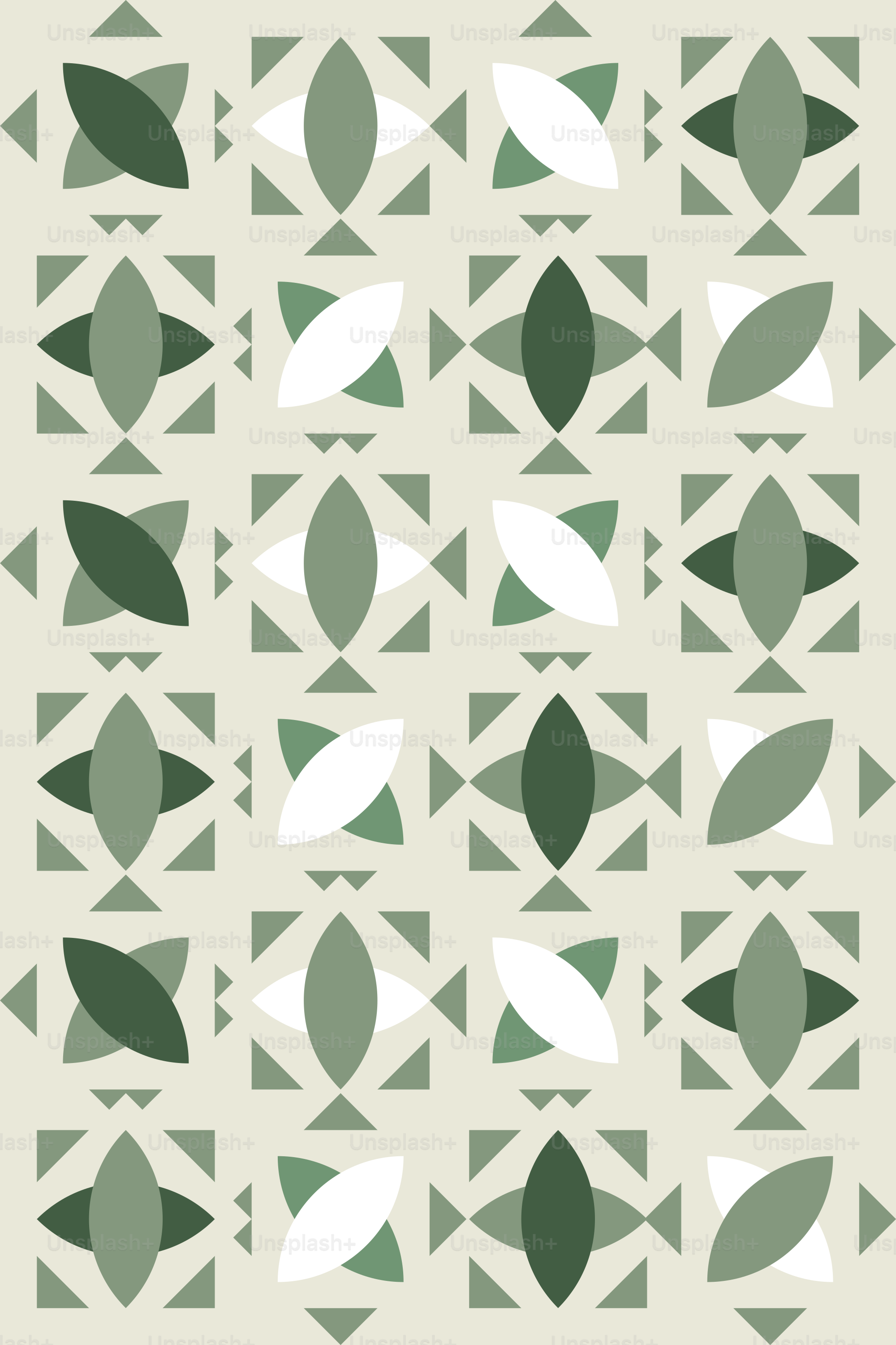 緑と白の葉柄の模様