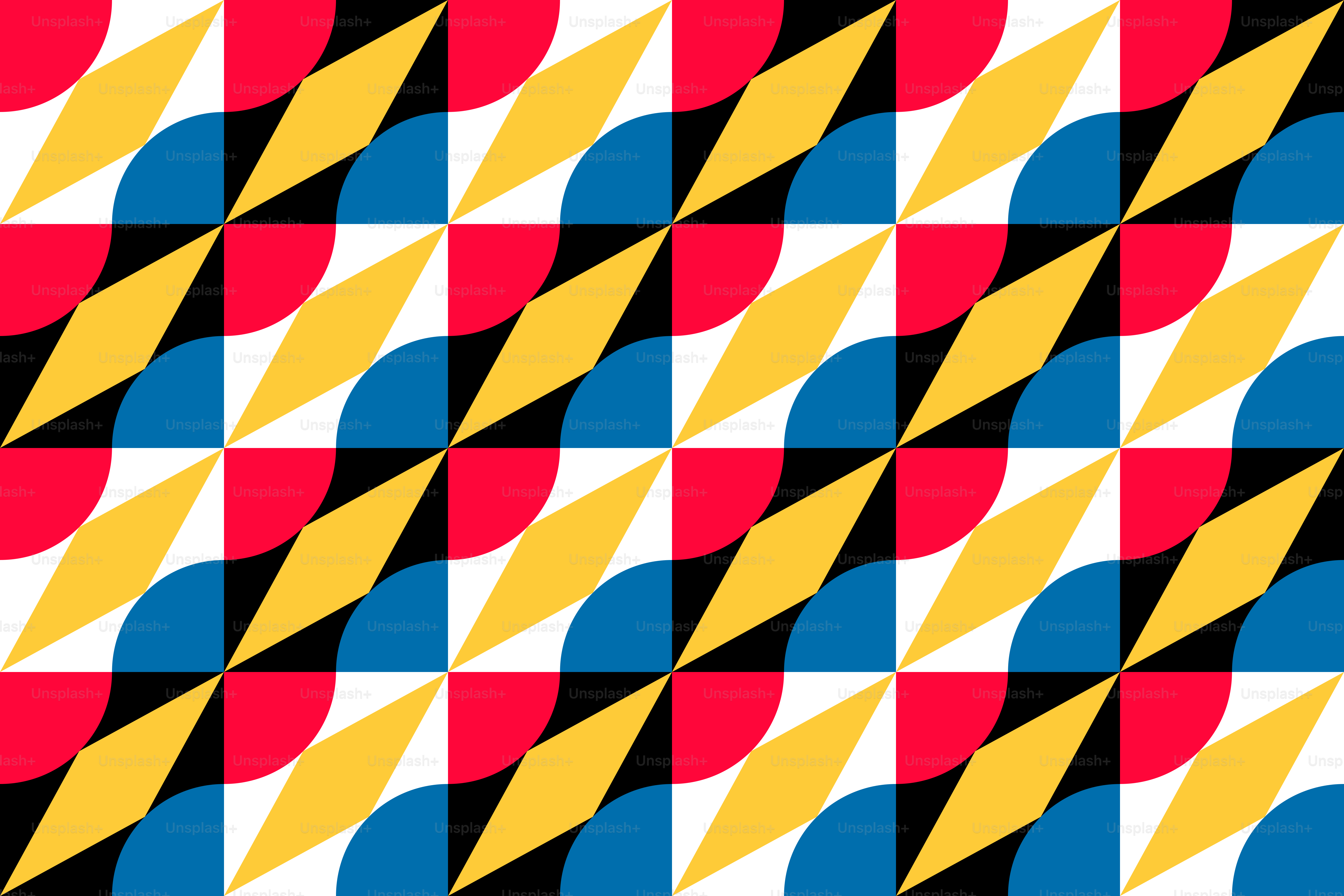 Um padrão colorido com um fundo preto