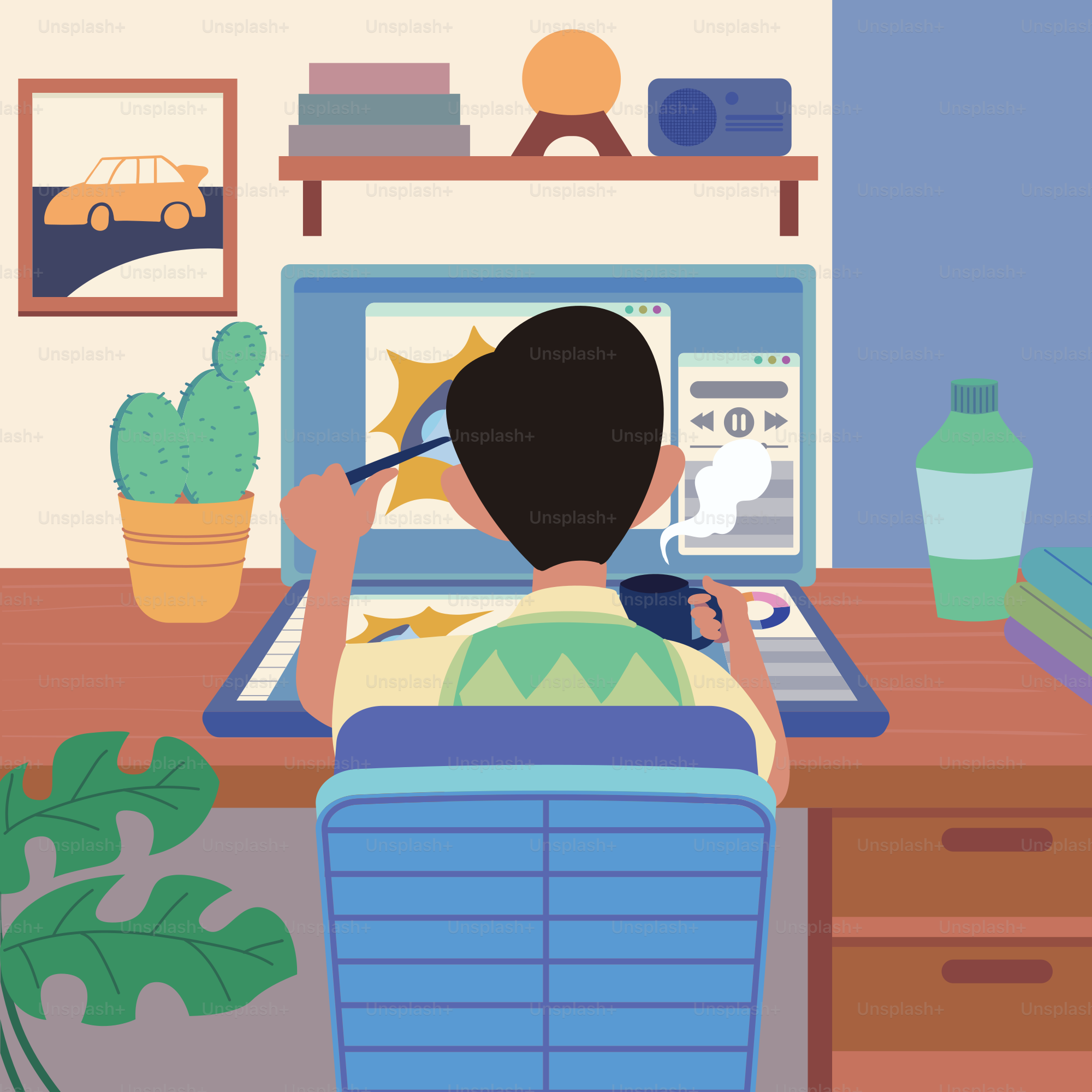 A person sitting at a desk with a laptop