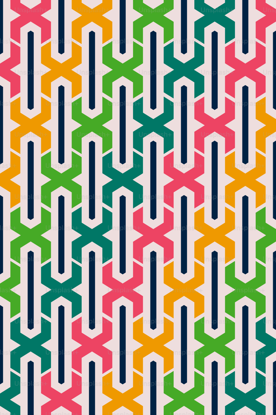 A colorful geometric pattern with different colors