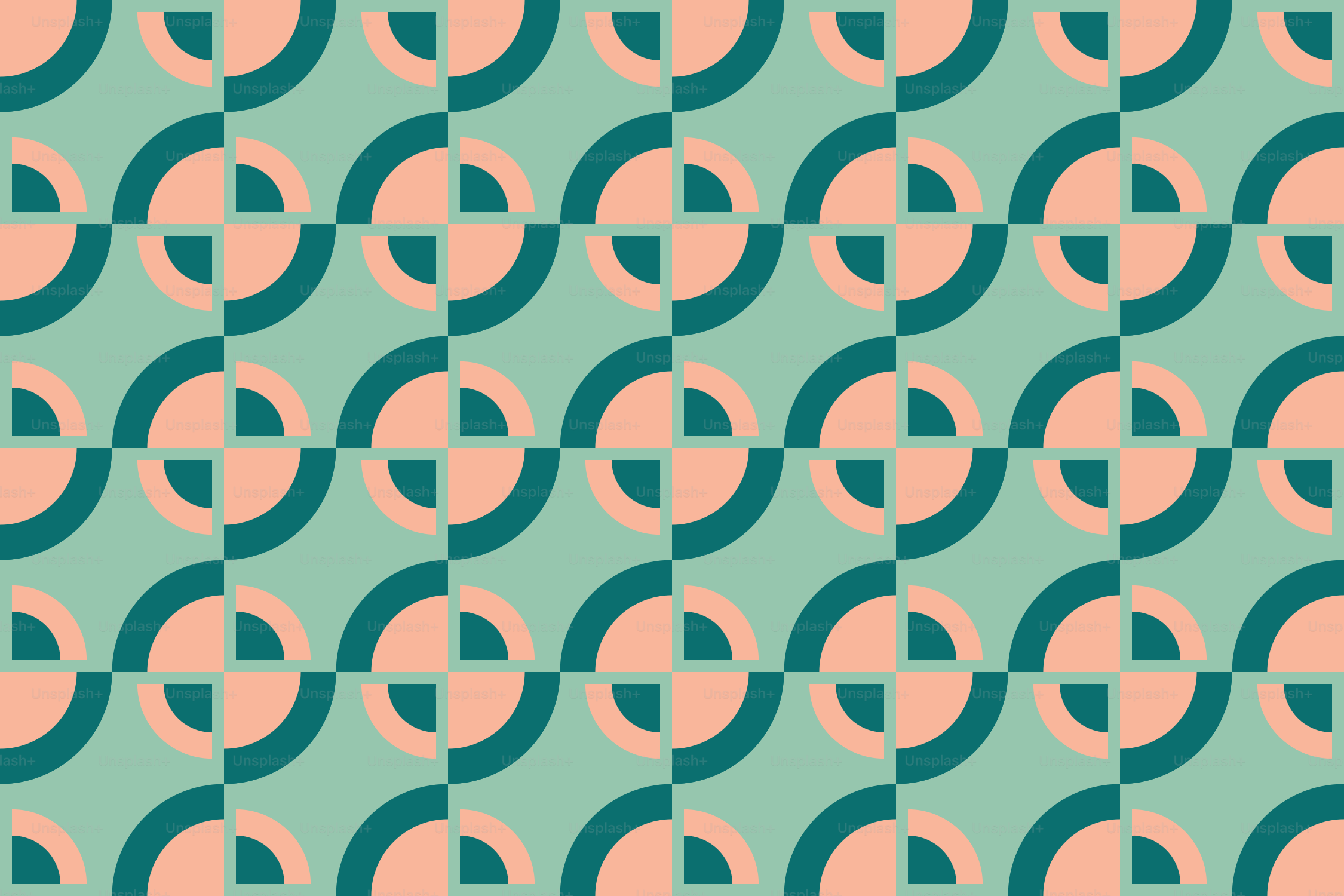 Um padrão de círculos sobre fundo verde