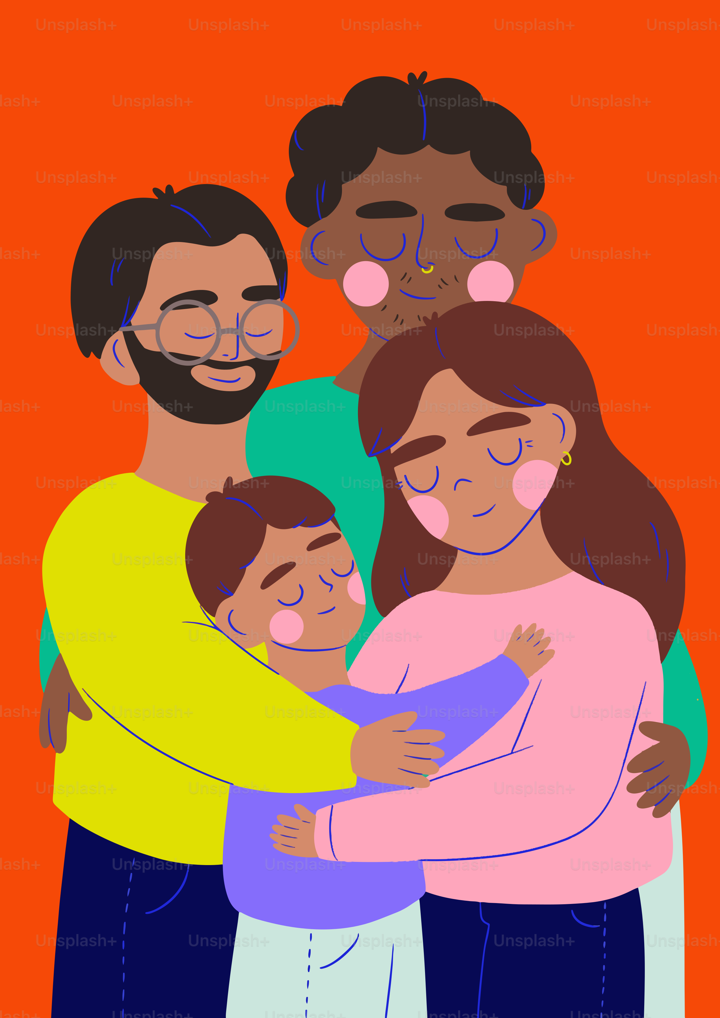 Padre e figlia davanti a un grande murale vettoriale – Immagine di Famiglia  su Unsplash, image size:3000x4243