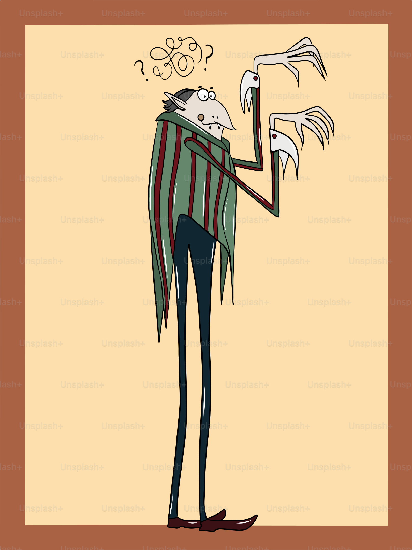 A picture of a cartoon character holding a cigarette