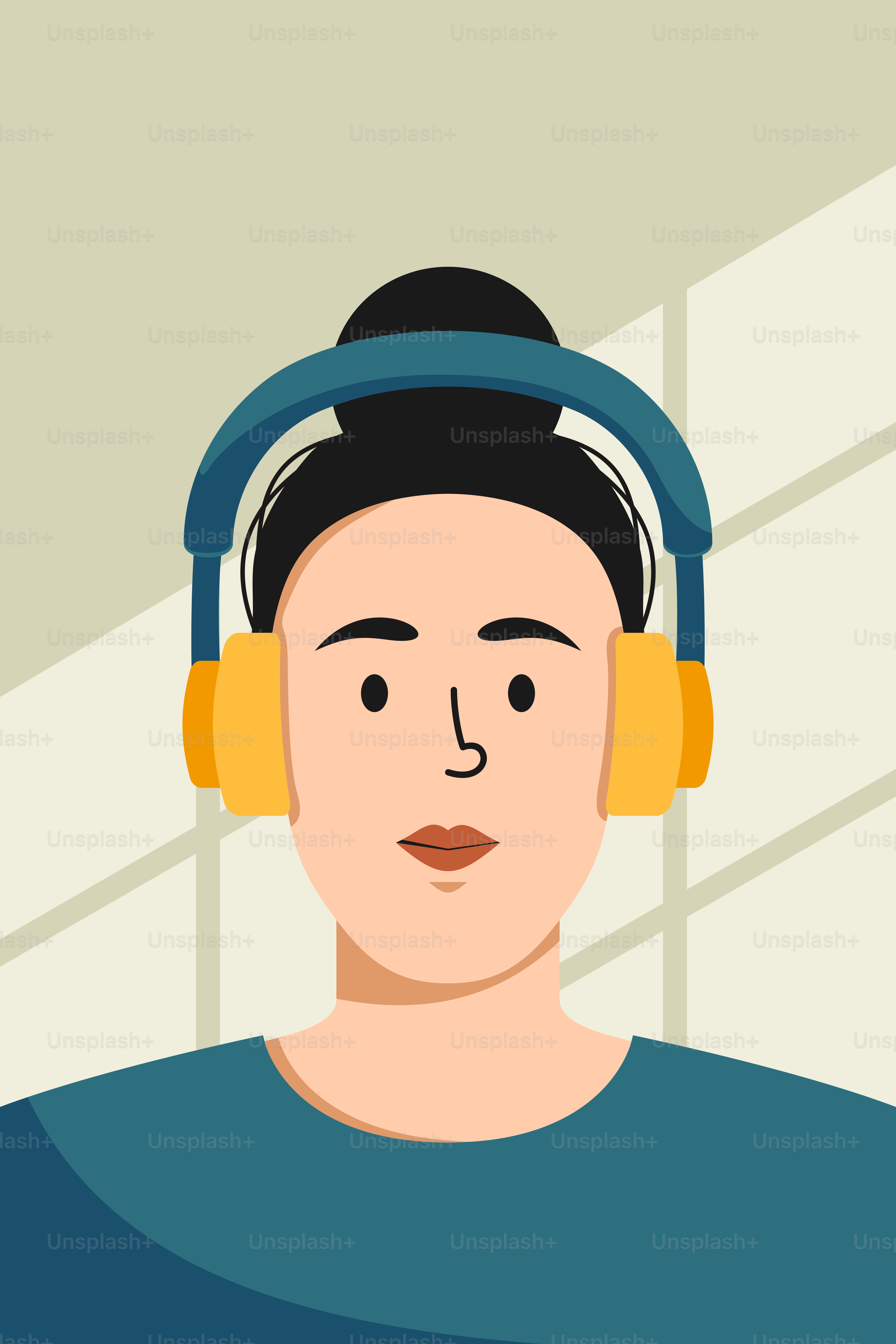 A man with headphones on his ears