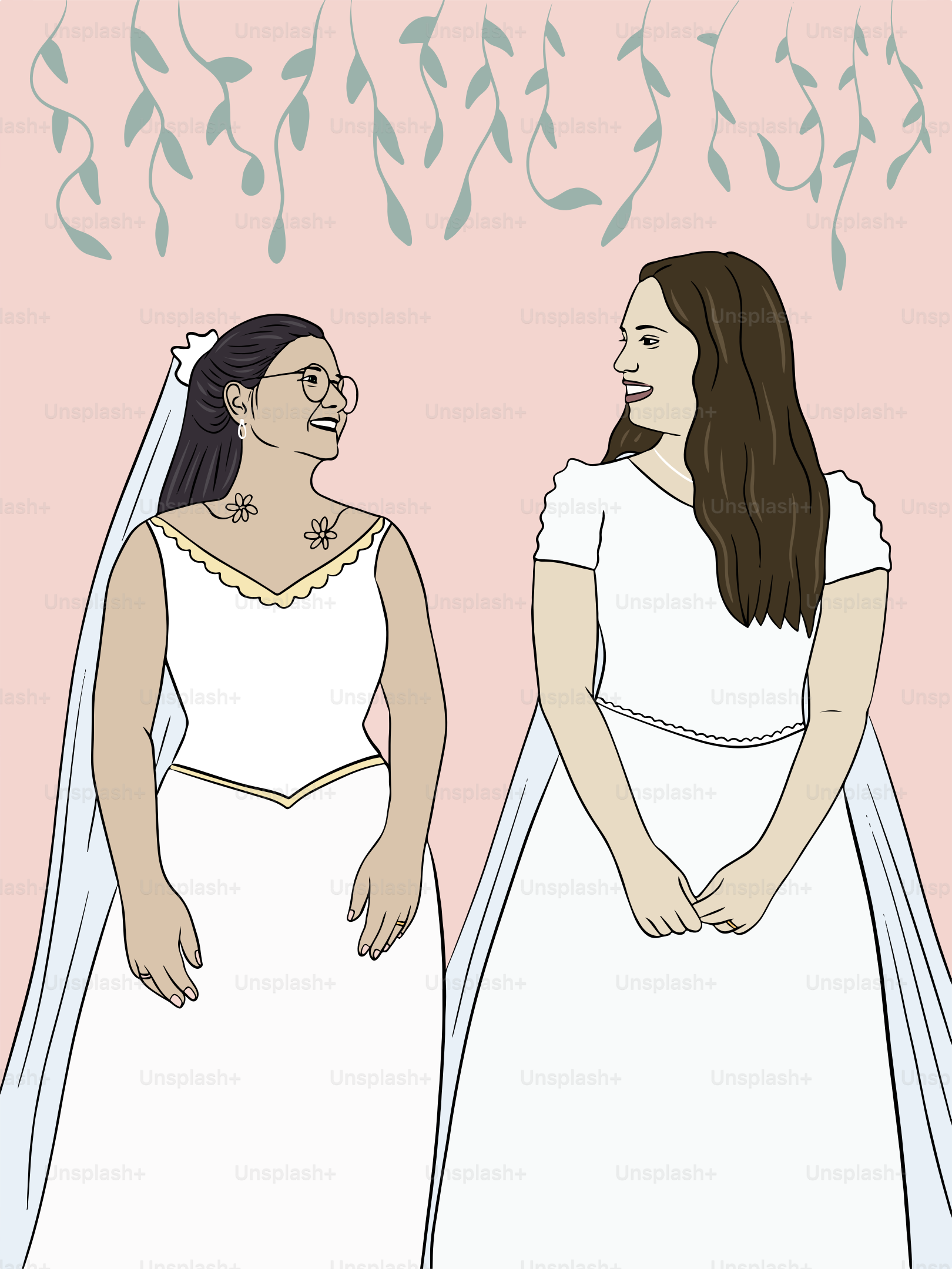 Ein paar Frauen, die nebeneinander stehen