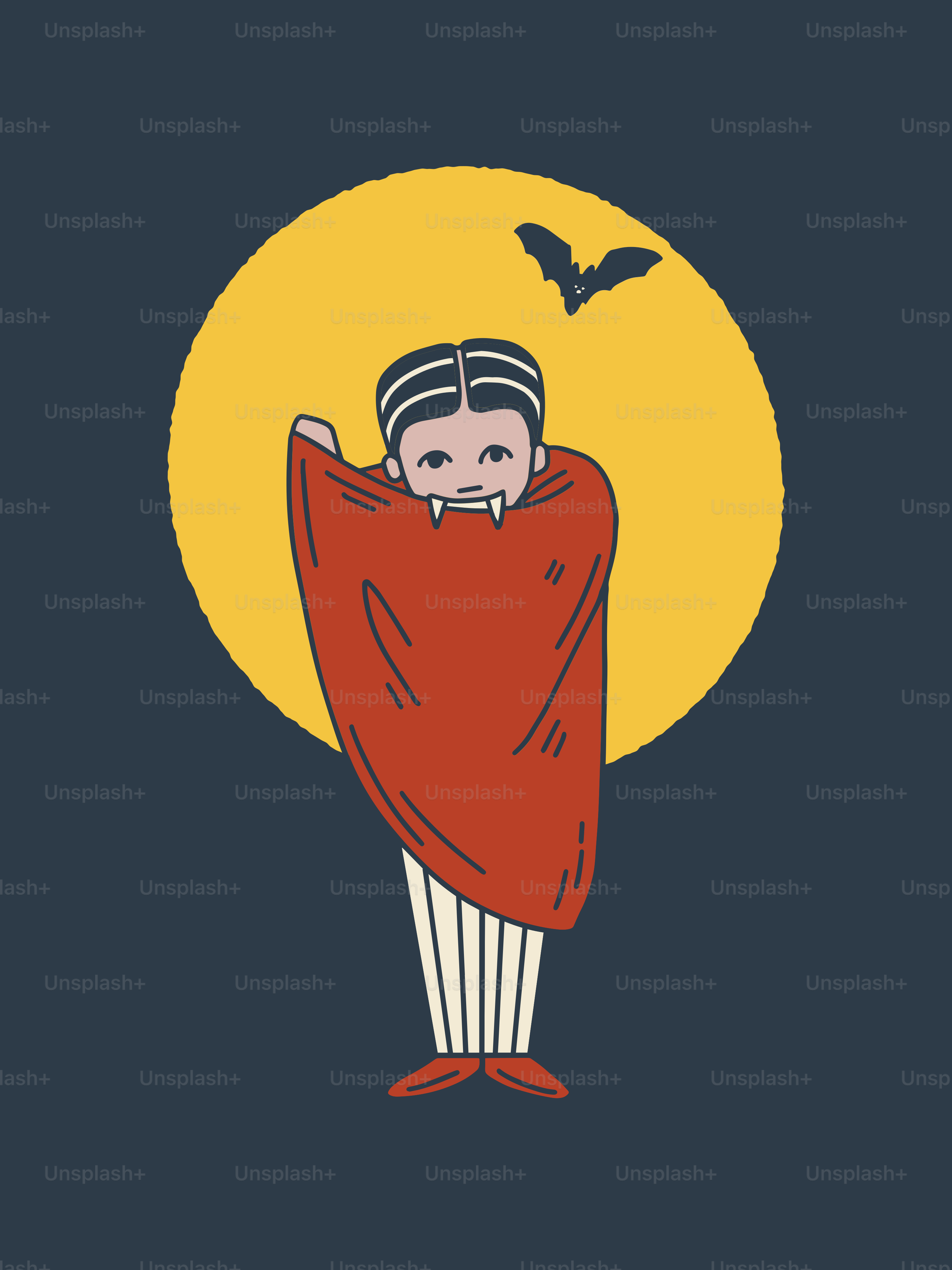 Un dibujo animado de una persona envuelta en una manta