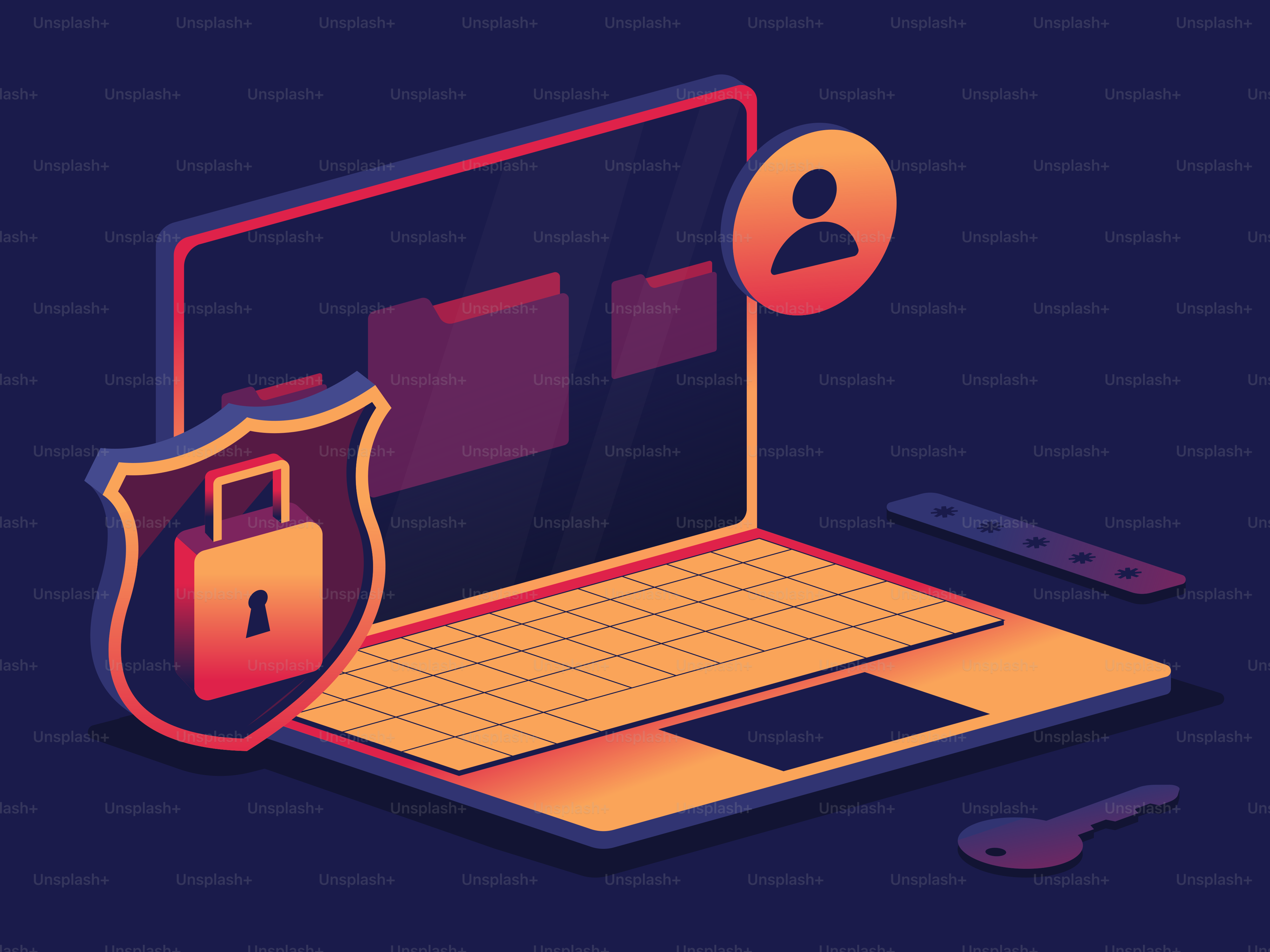 A laptop with a padlock on the screen