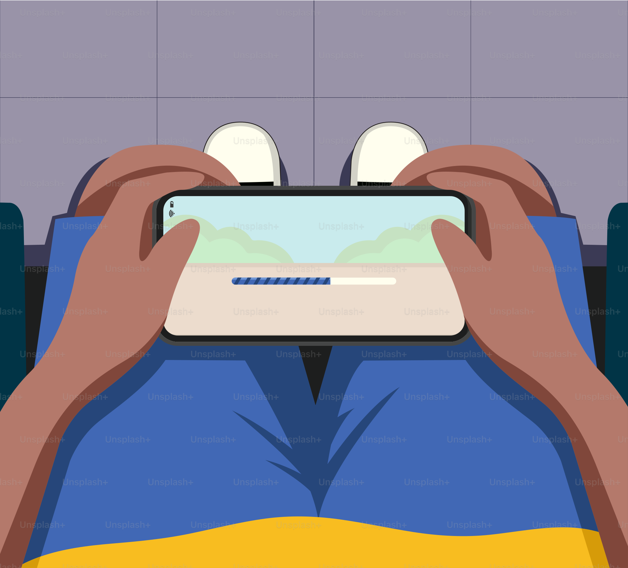 Una persona che tiene un cellulare in mano