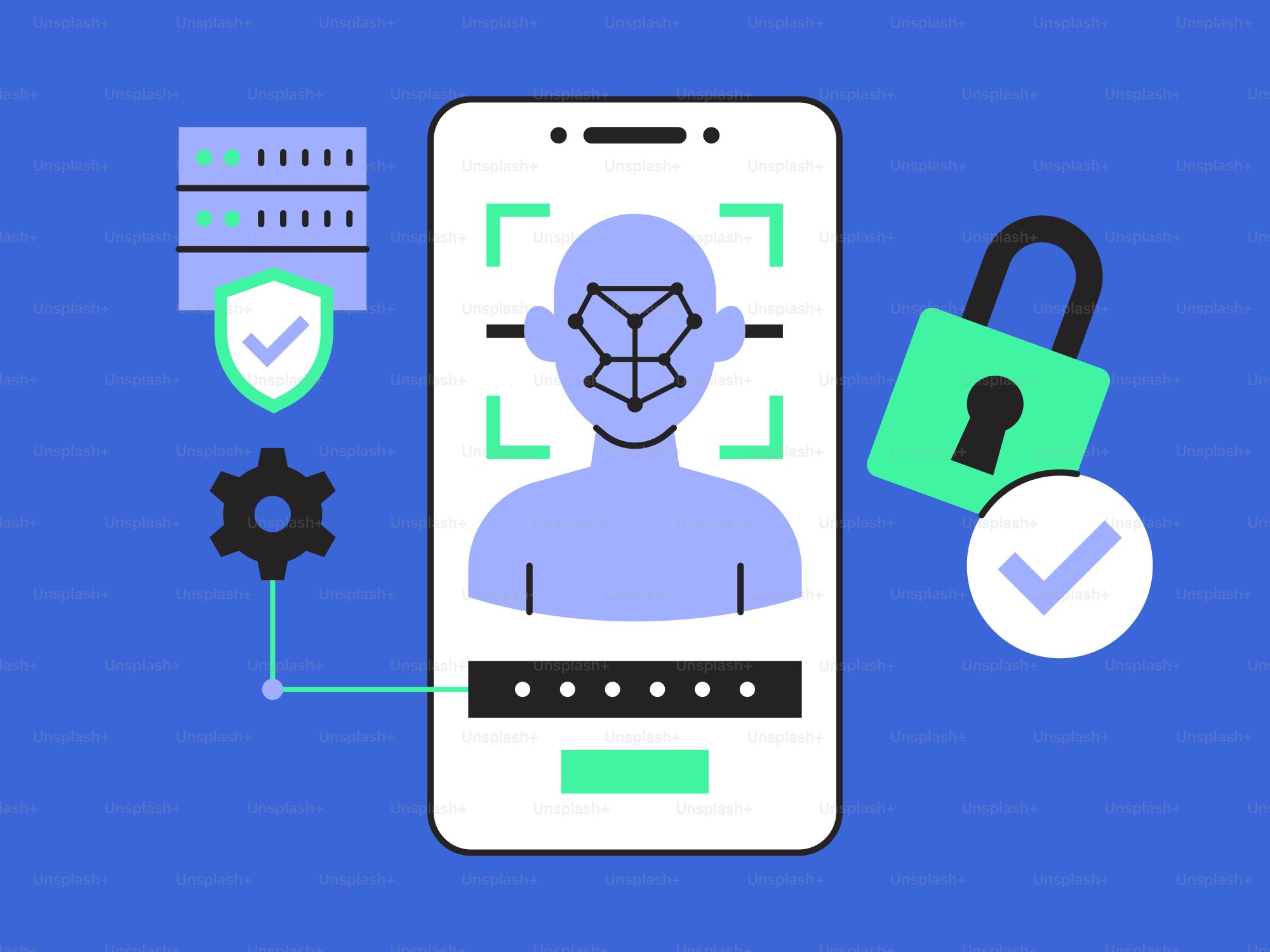 A phone with a padlock and a padlock on it