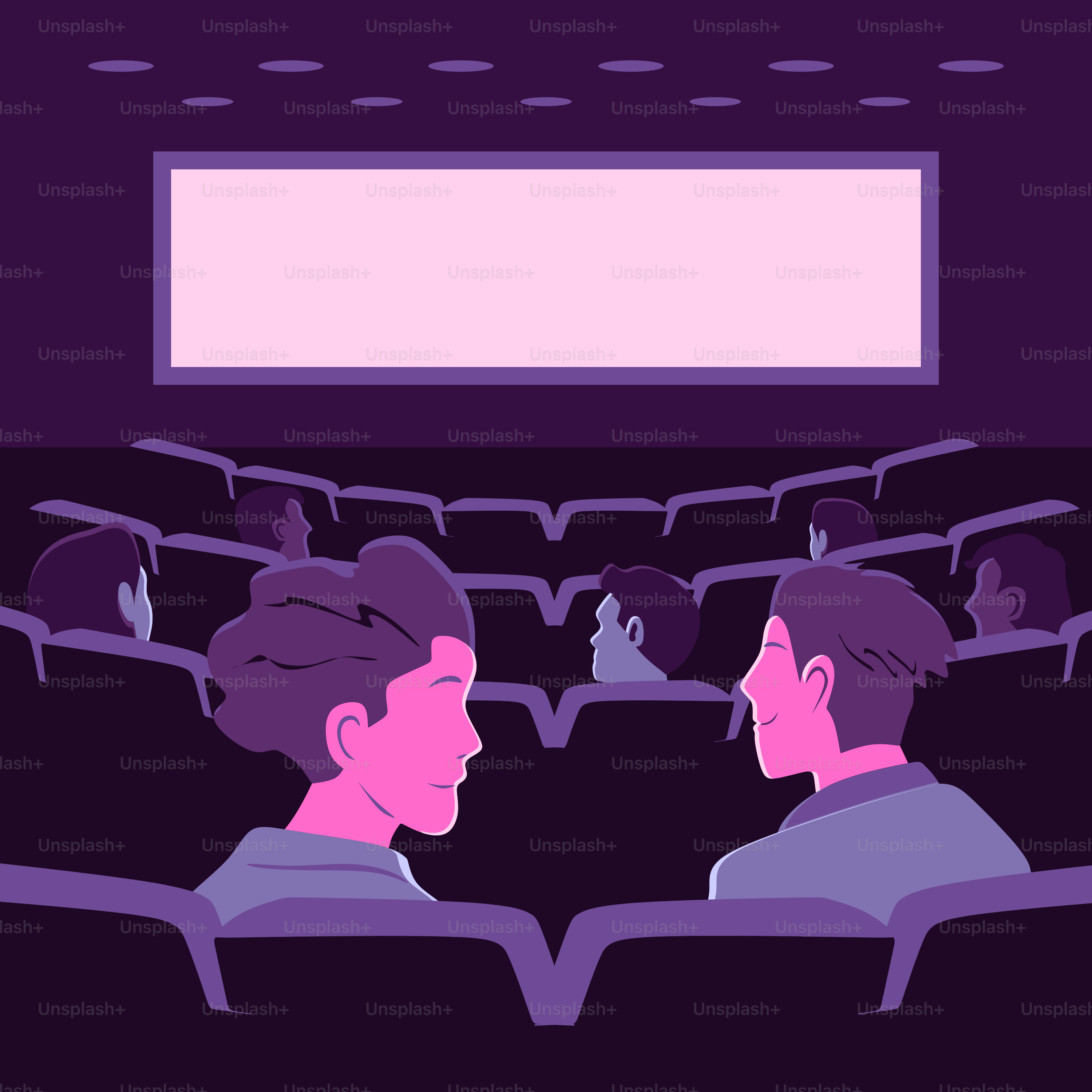 Un paio di persone sono sedute in un teatro