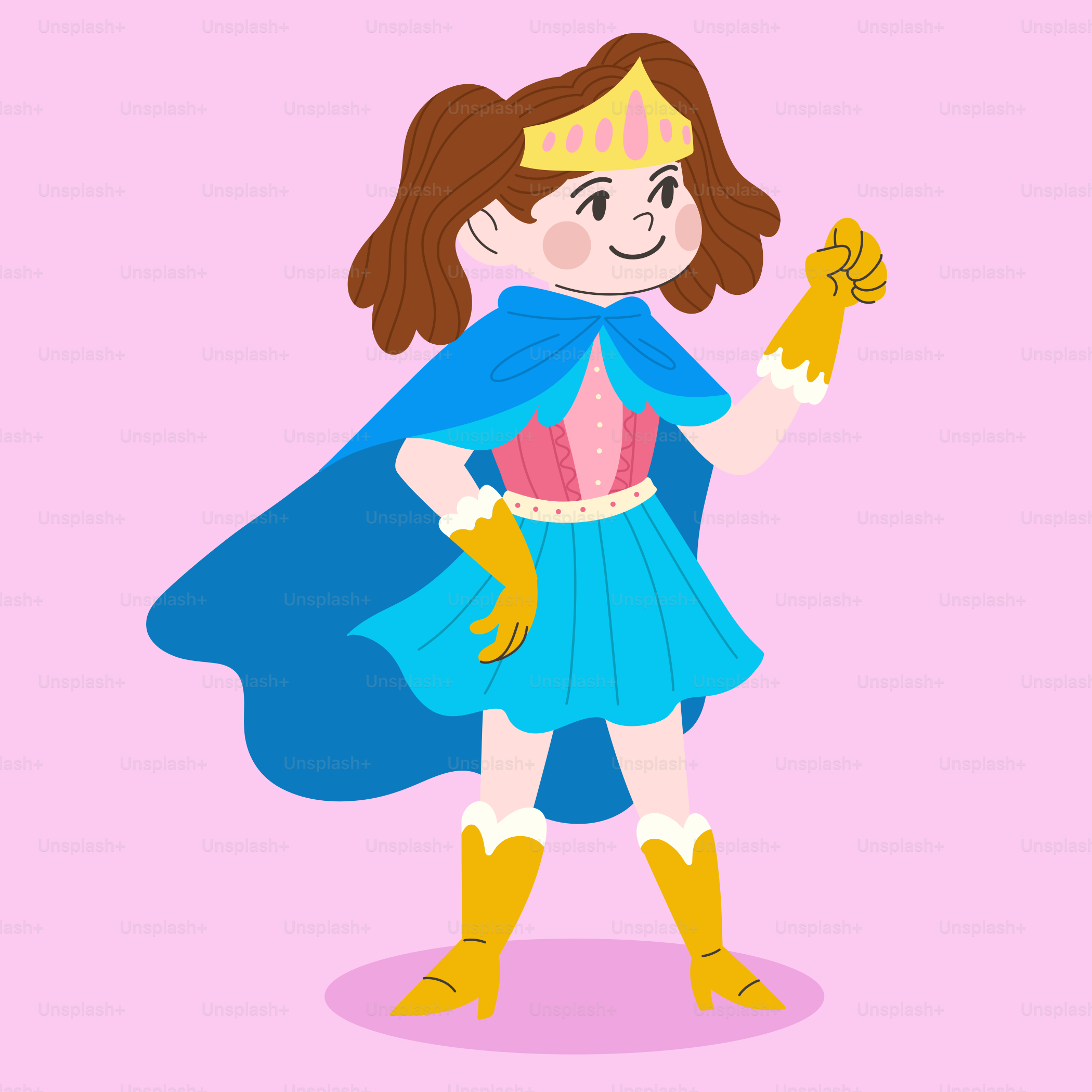 A little girl dressed in a princess costume