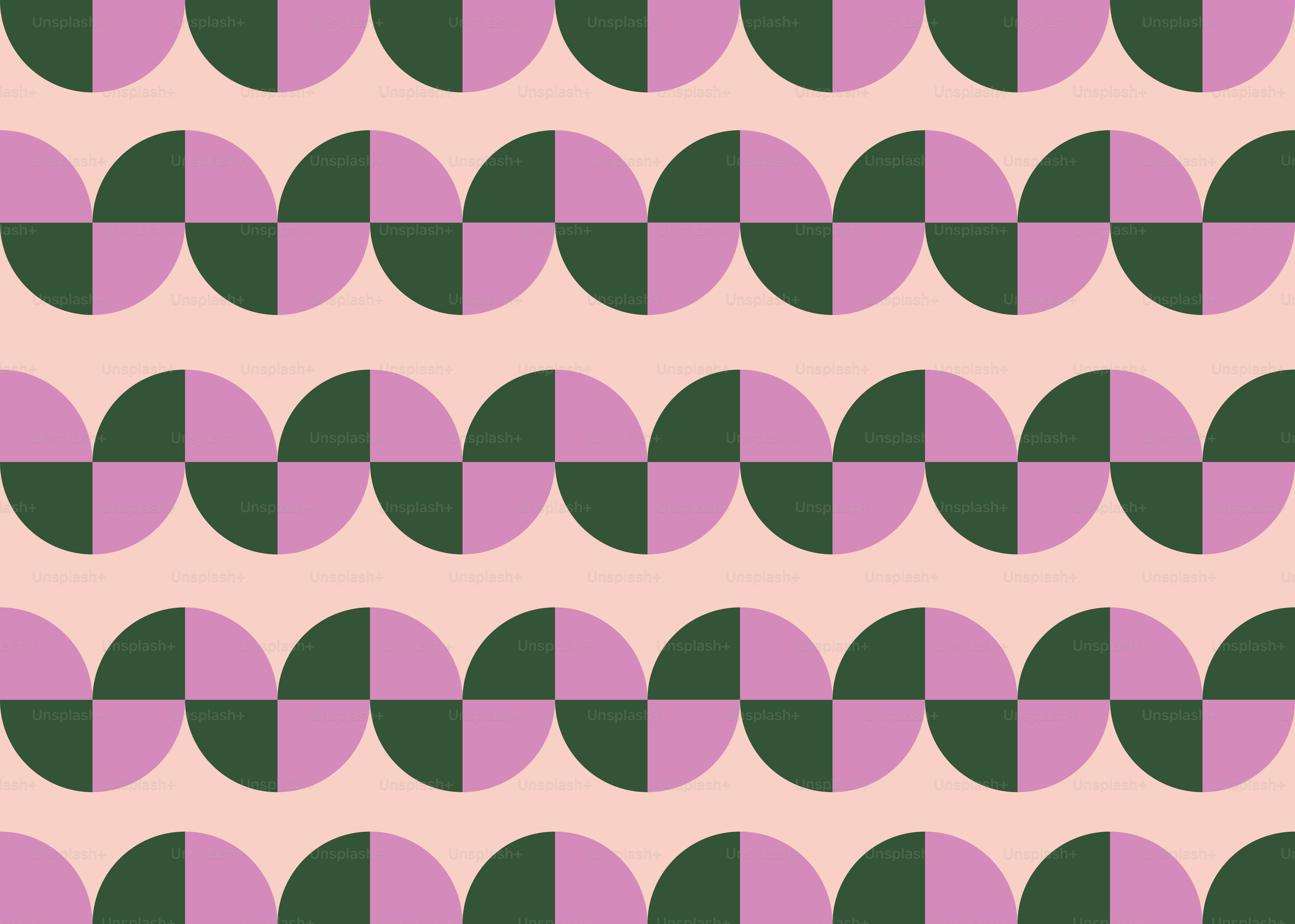 Un patrón rosa y negro con círculos