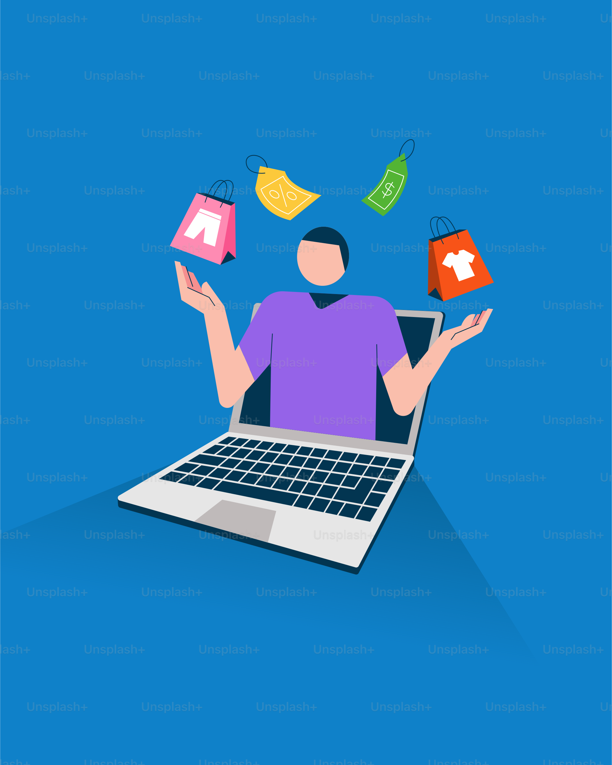 ノートパソコンの前に座る男