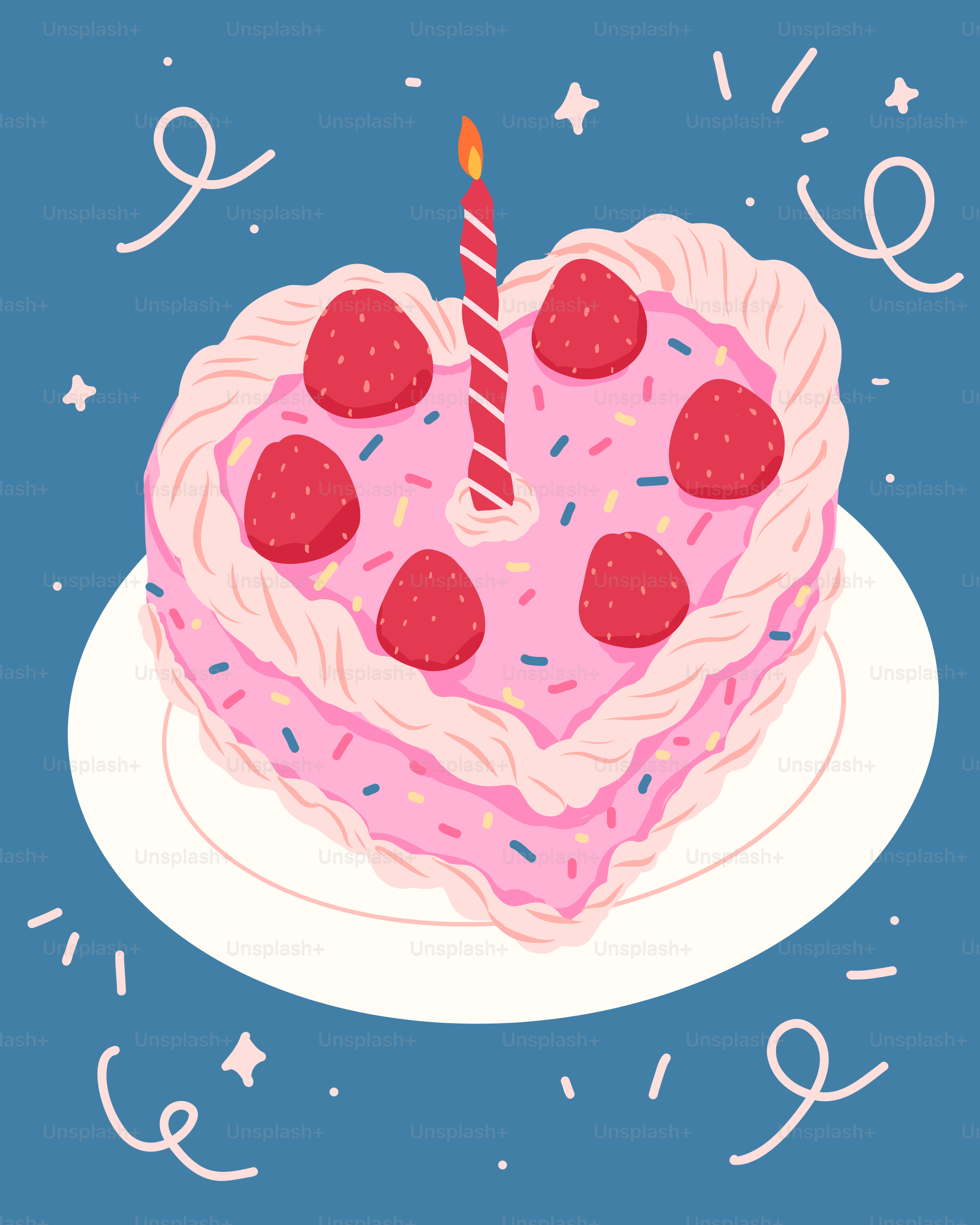 A heart shaped cake with a candle on top of it