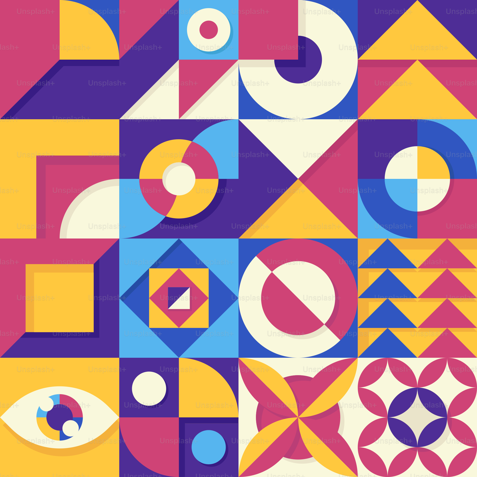 Un cartel con muchas formas diferentes