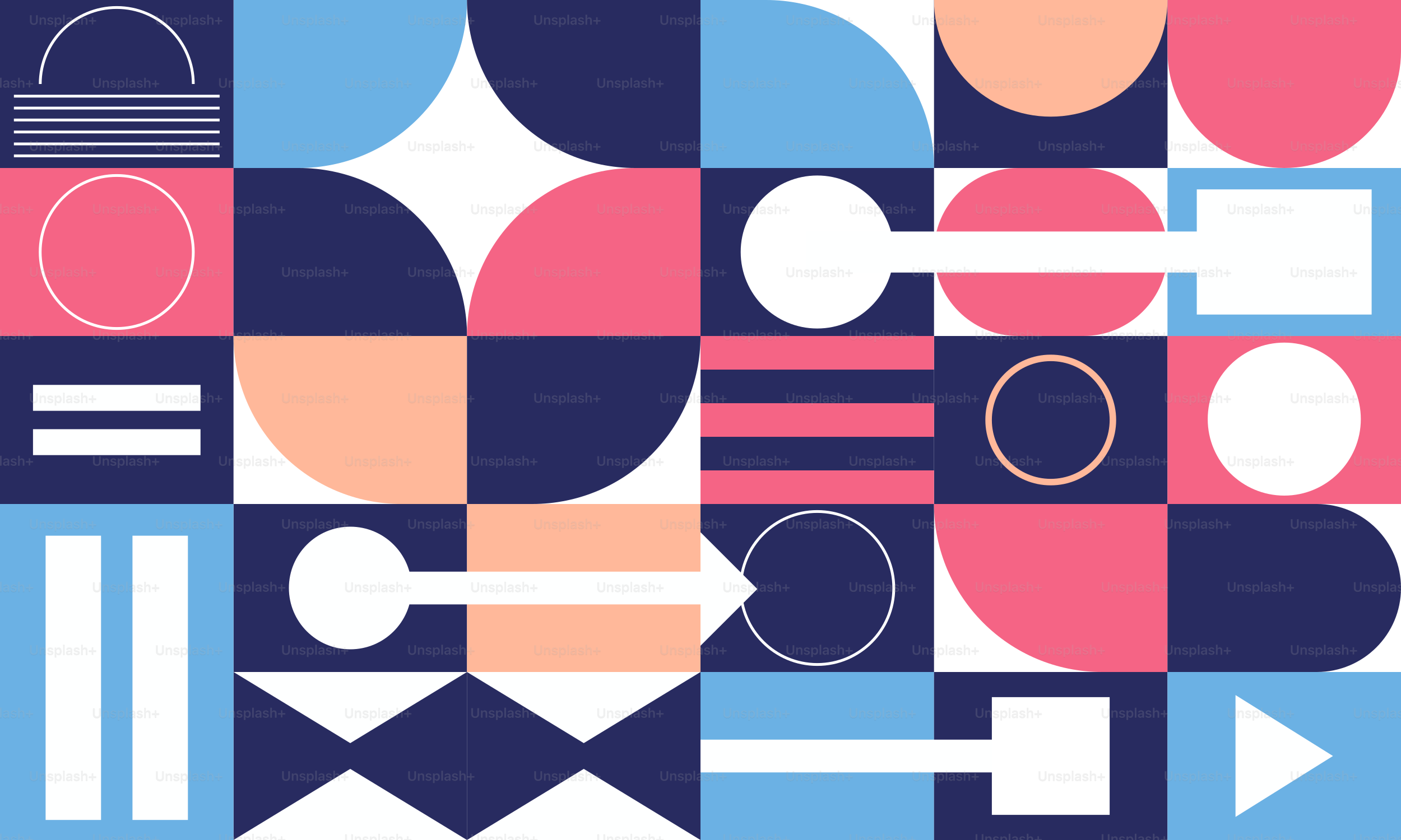 A colorful pattern with geometric shapes