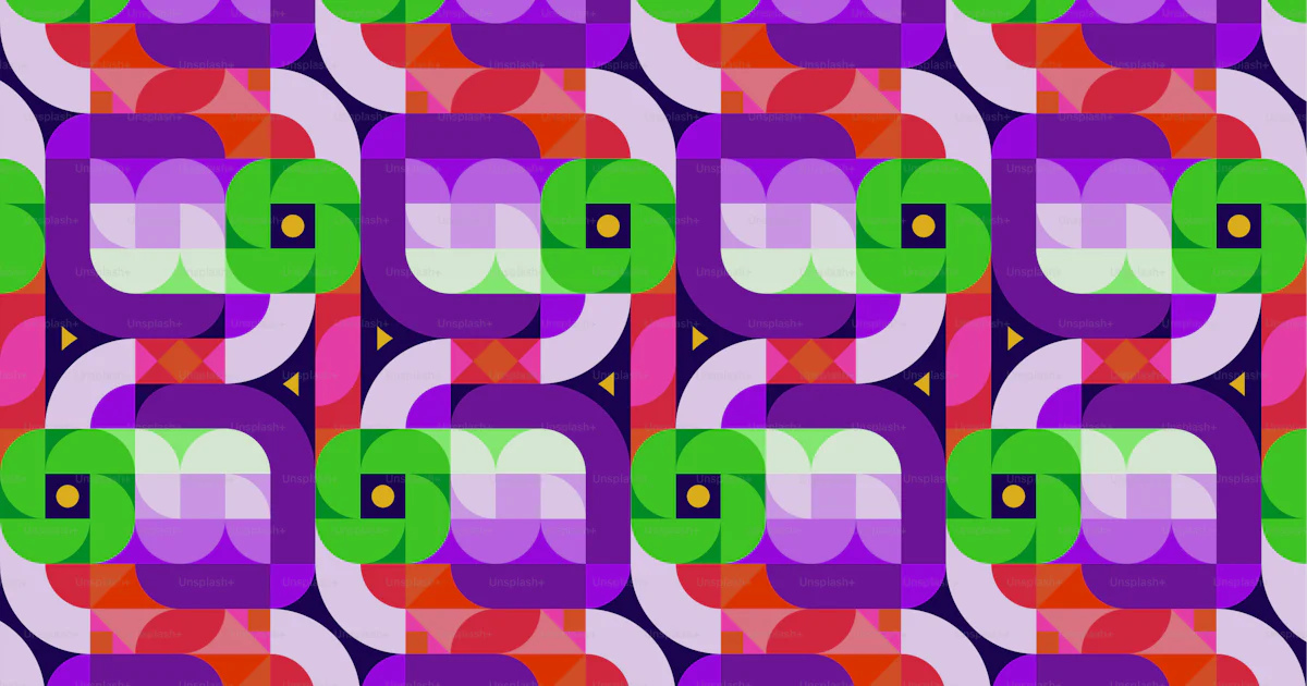 A colorful pattern with many different shapes vector – Pattern Image on ...