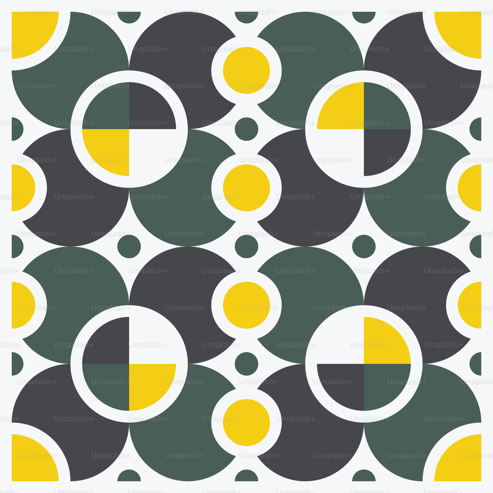 A pattern with circles and dots on a white background