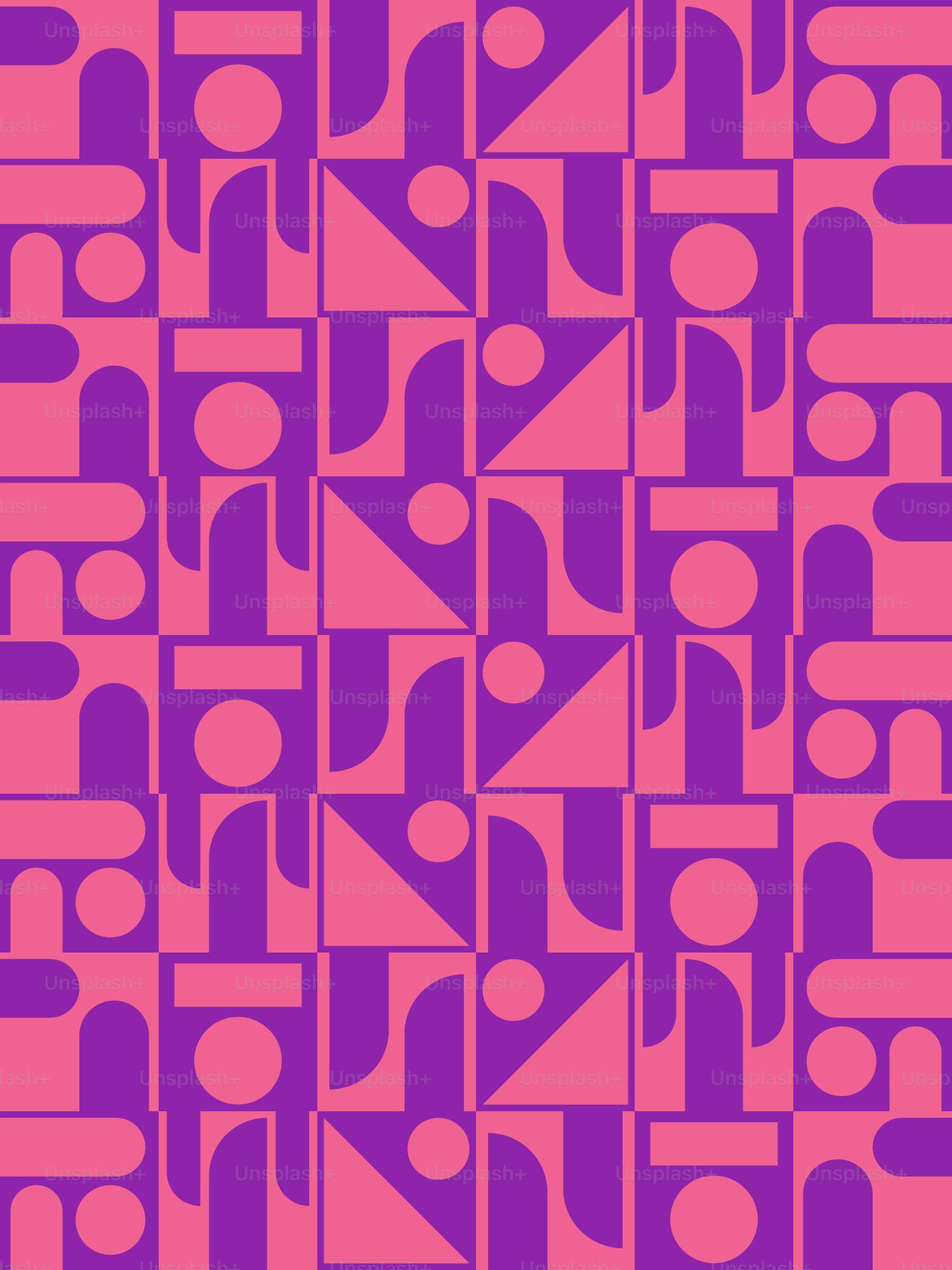 Un fond rose et violet avec un motif géométrique