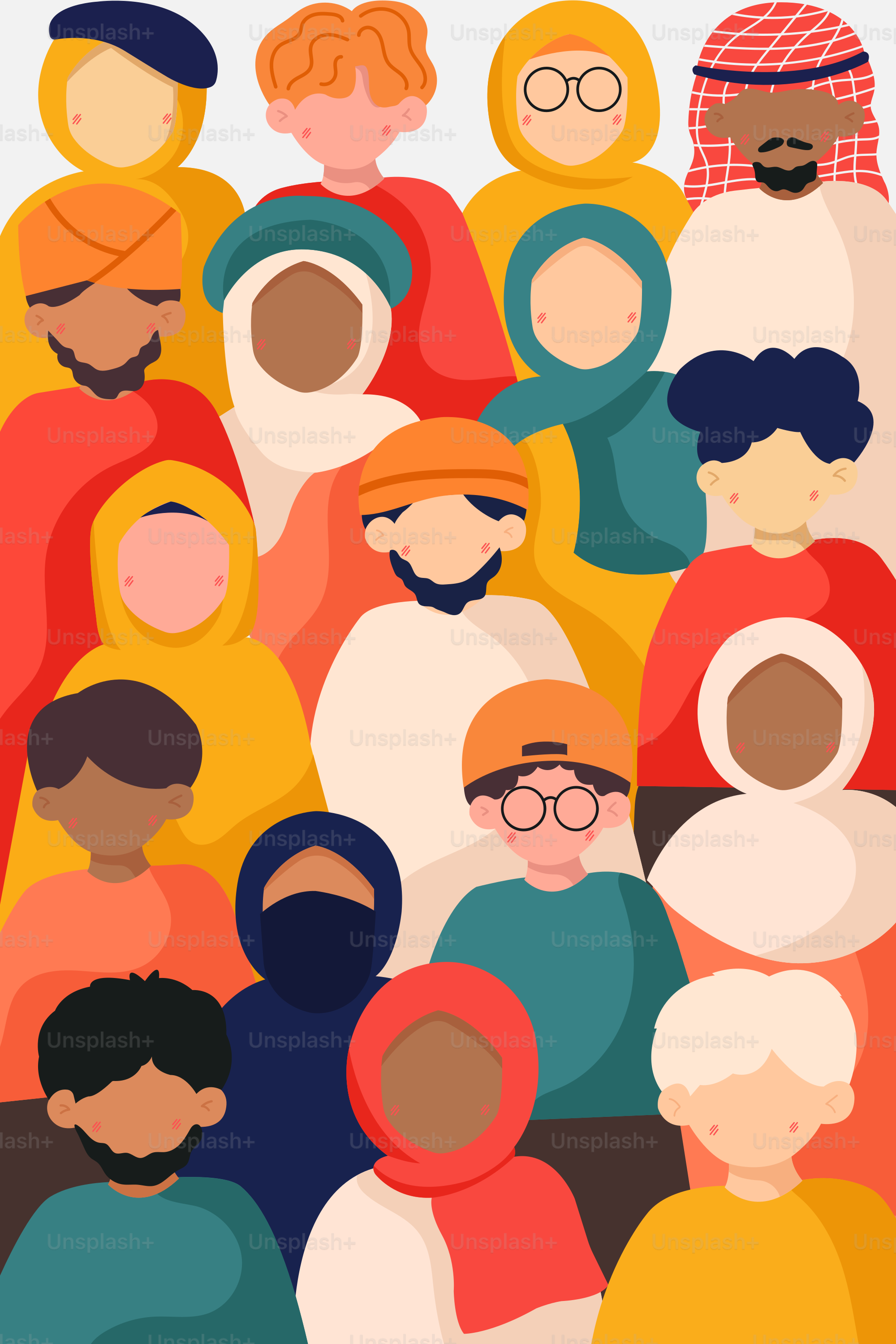 A large group of people standing together