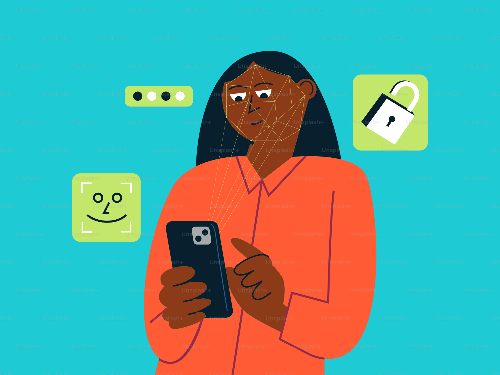A woman holding a smart phone in her hands