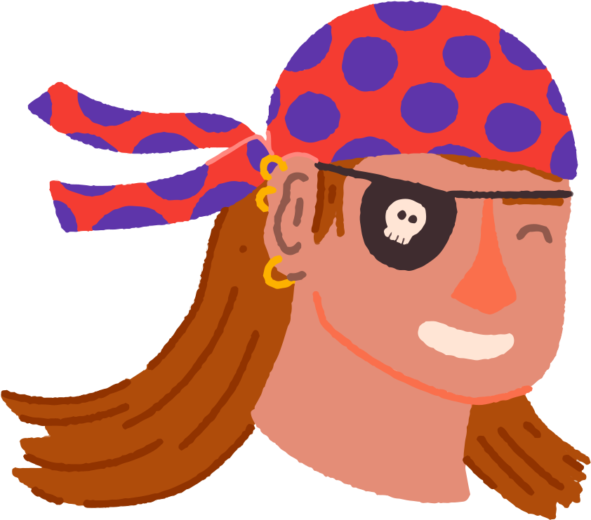 A man with a pirate hat and sunglasses