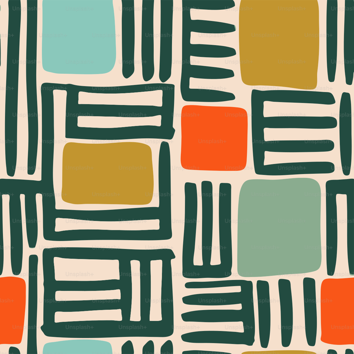 Un patrón de cuadrados y cuadrados sobre un fondo blanco