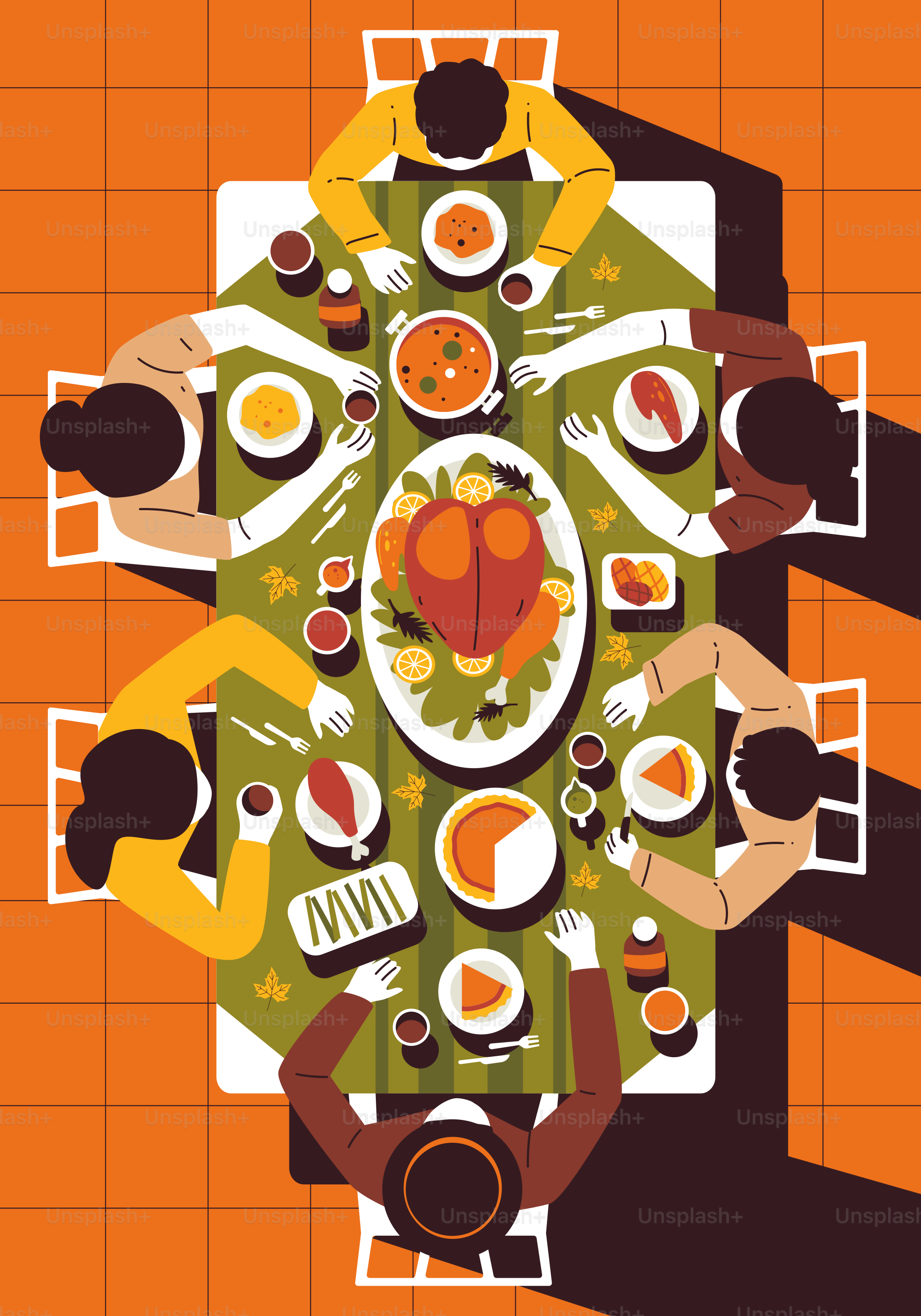 A group of people sitting around a dinner table