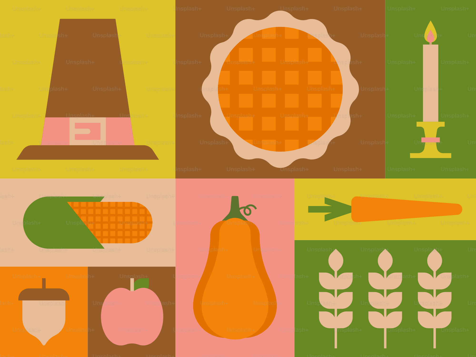 A picture of a variety of food items