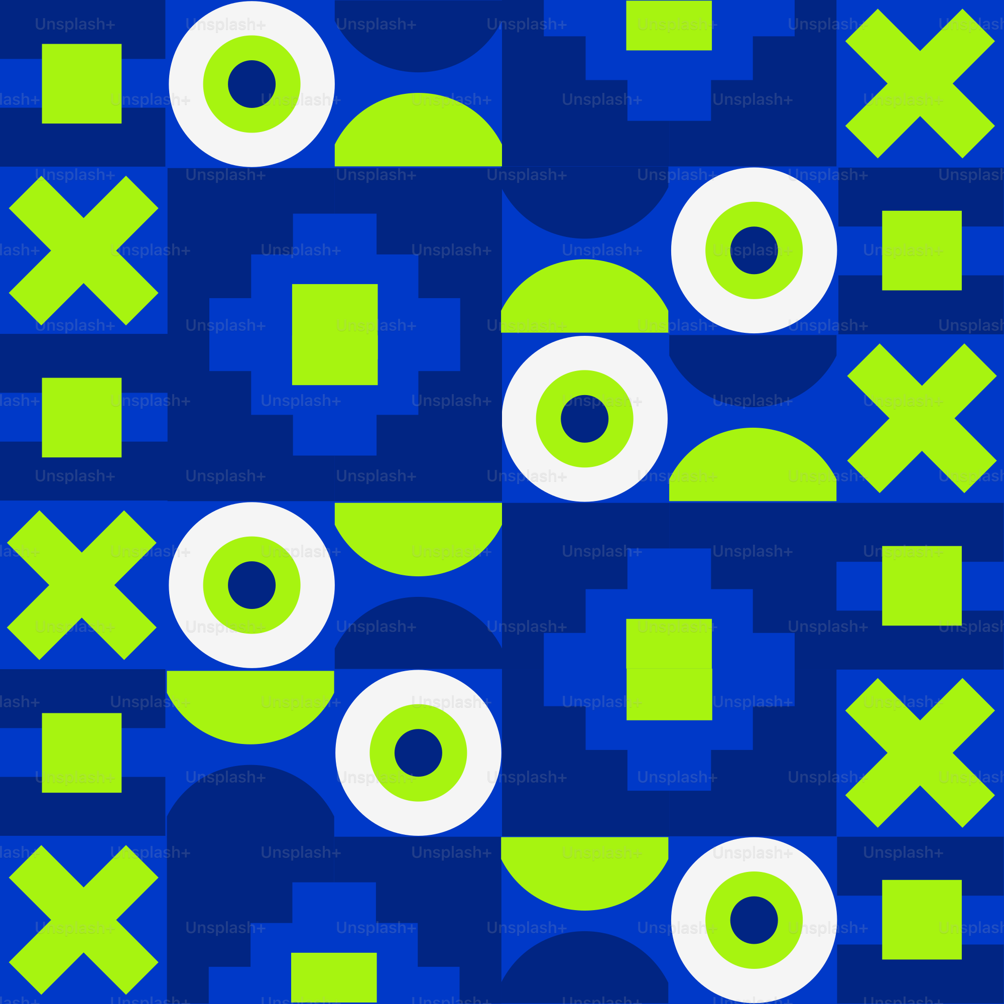 Un patrón azul y verde con círculos blancos