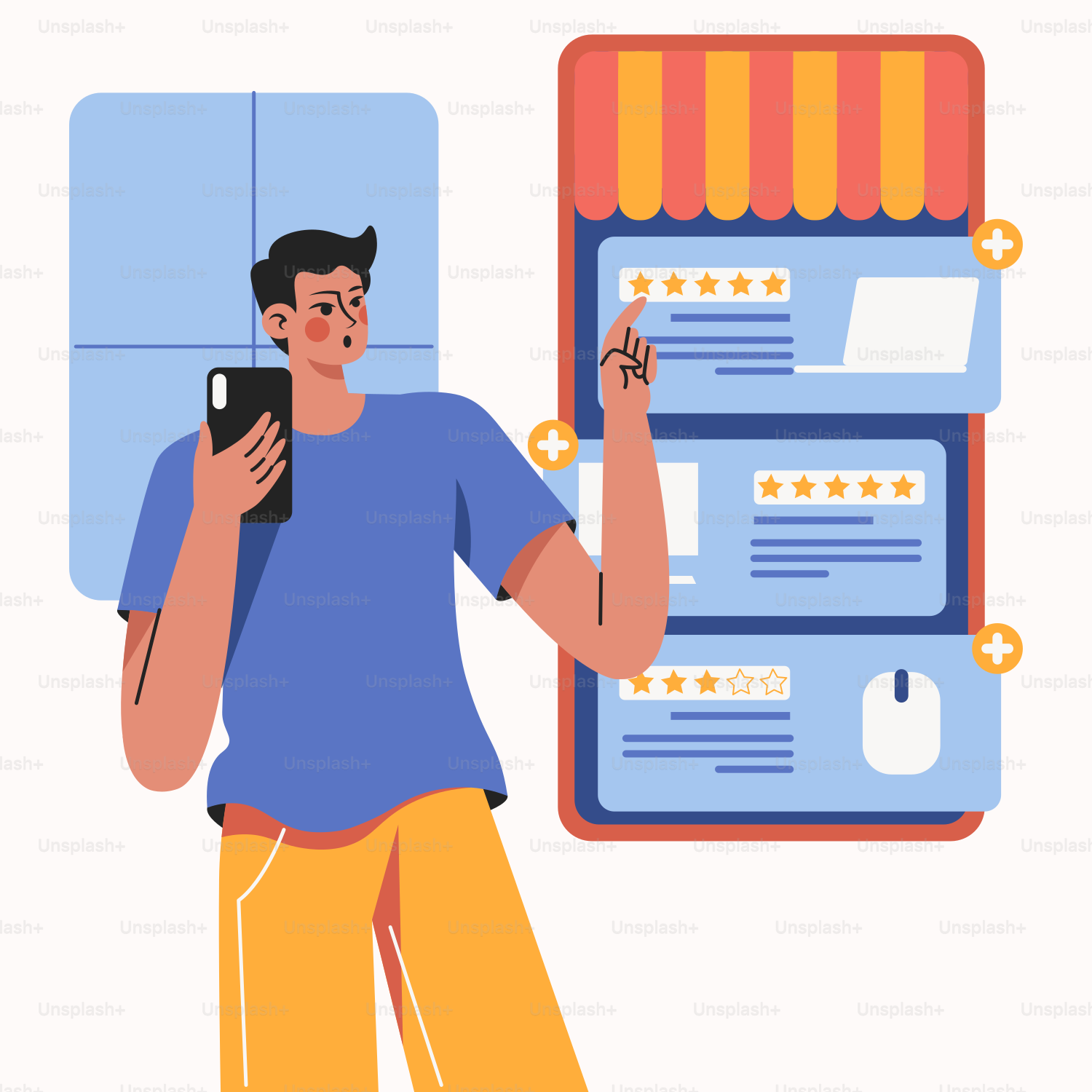 A man standing in front of a large stack of data