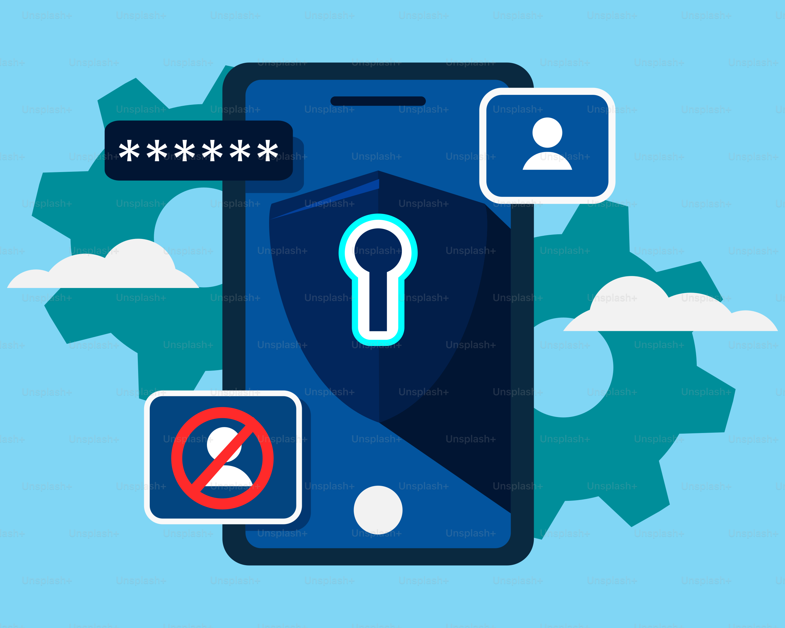 A cell phone with a lock on the screen