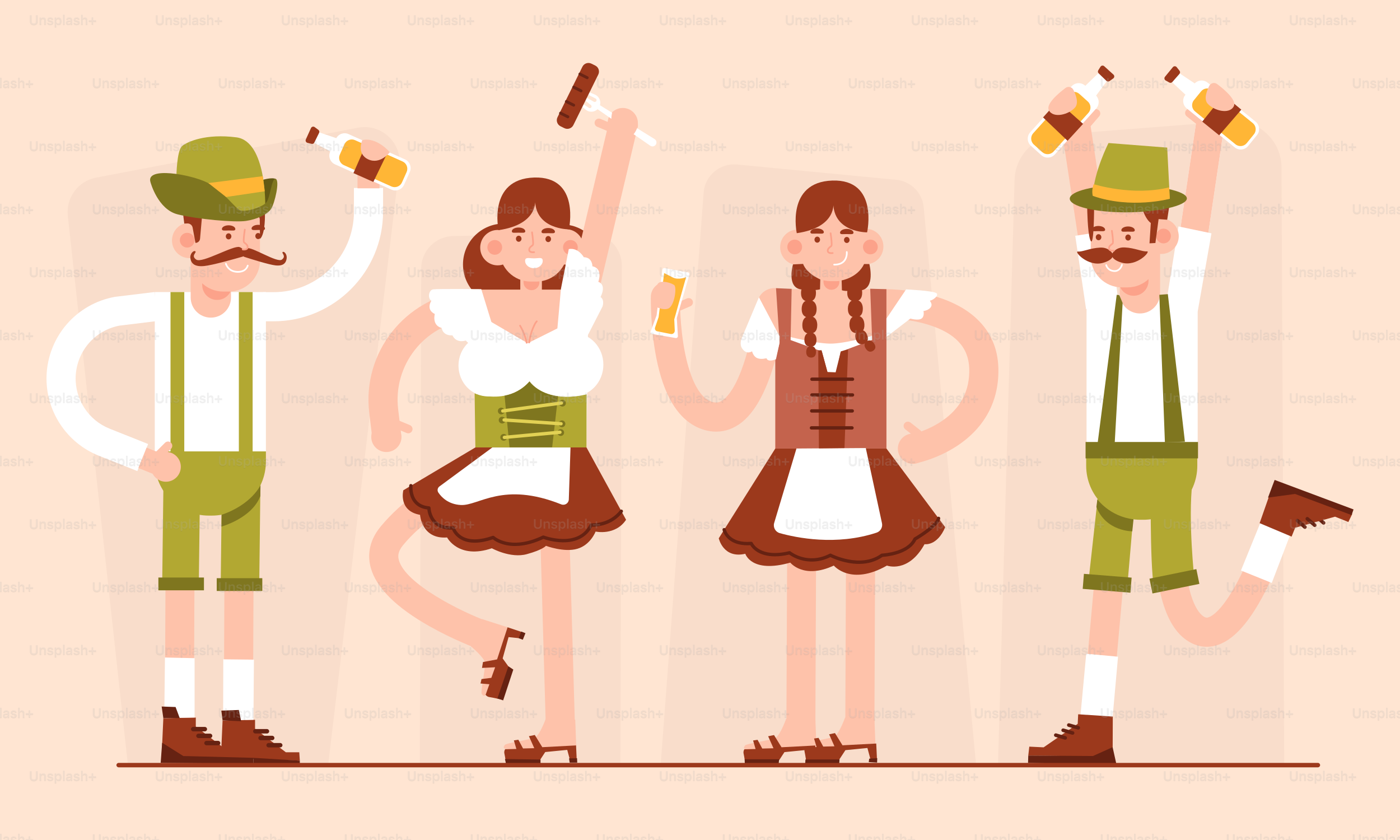 A group of people dressed in different costumes