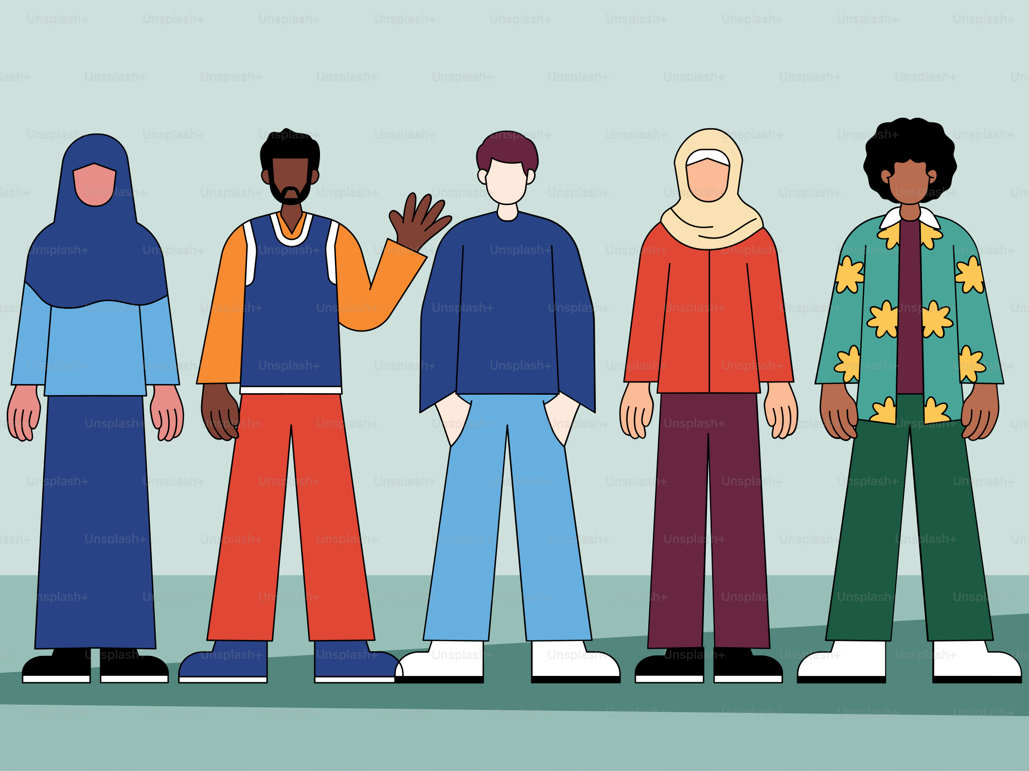 A group of people standing next to each other