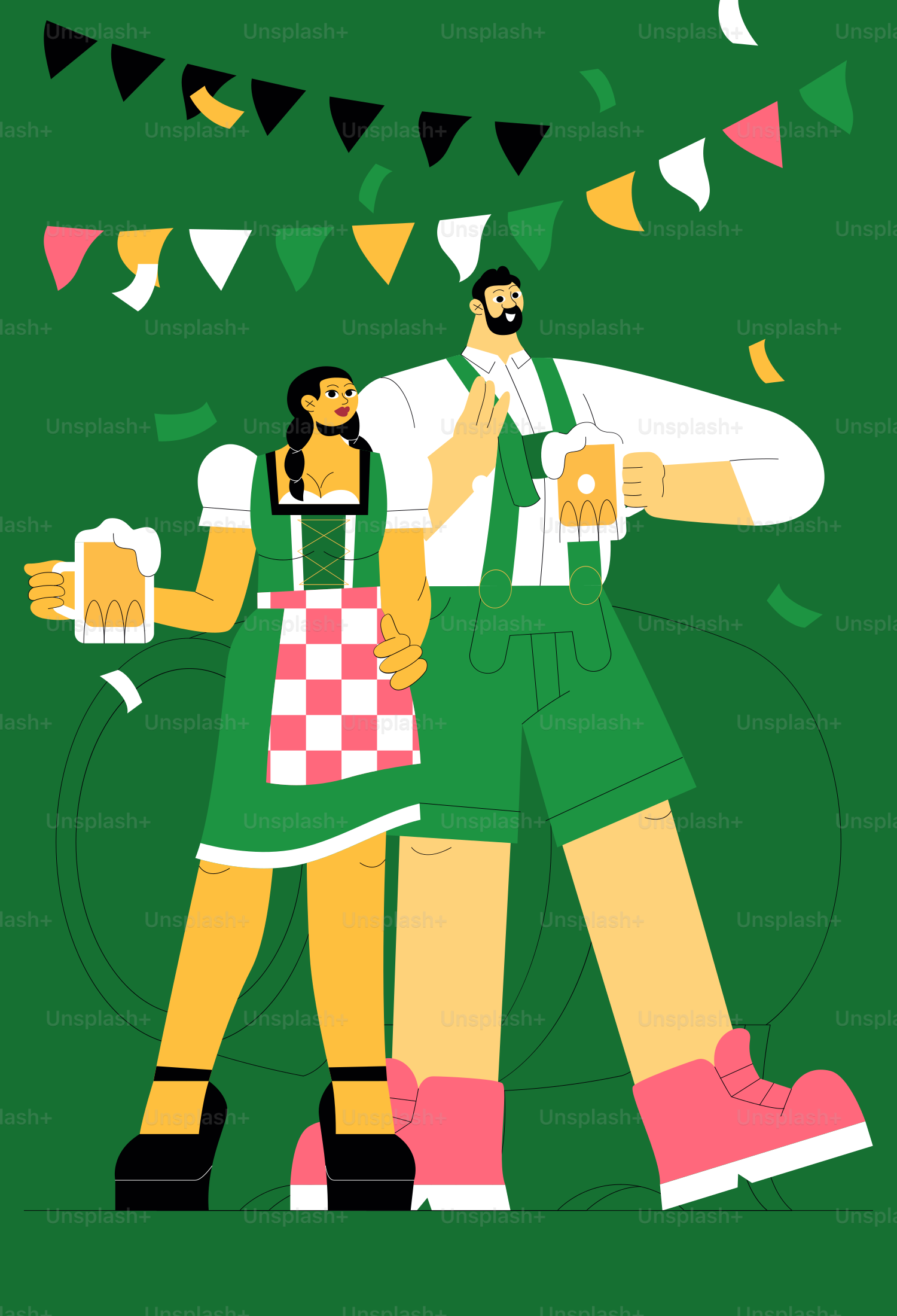 A couple of people standing next to each other