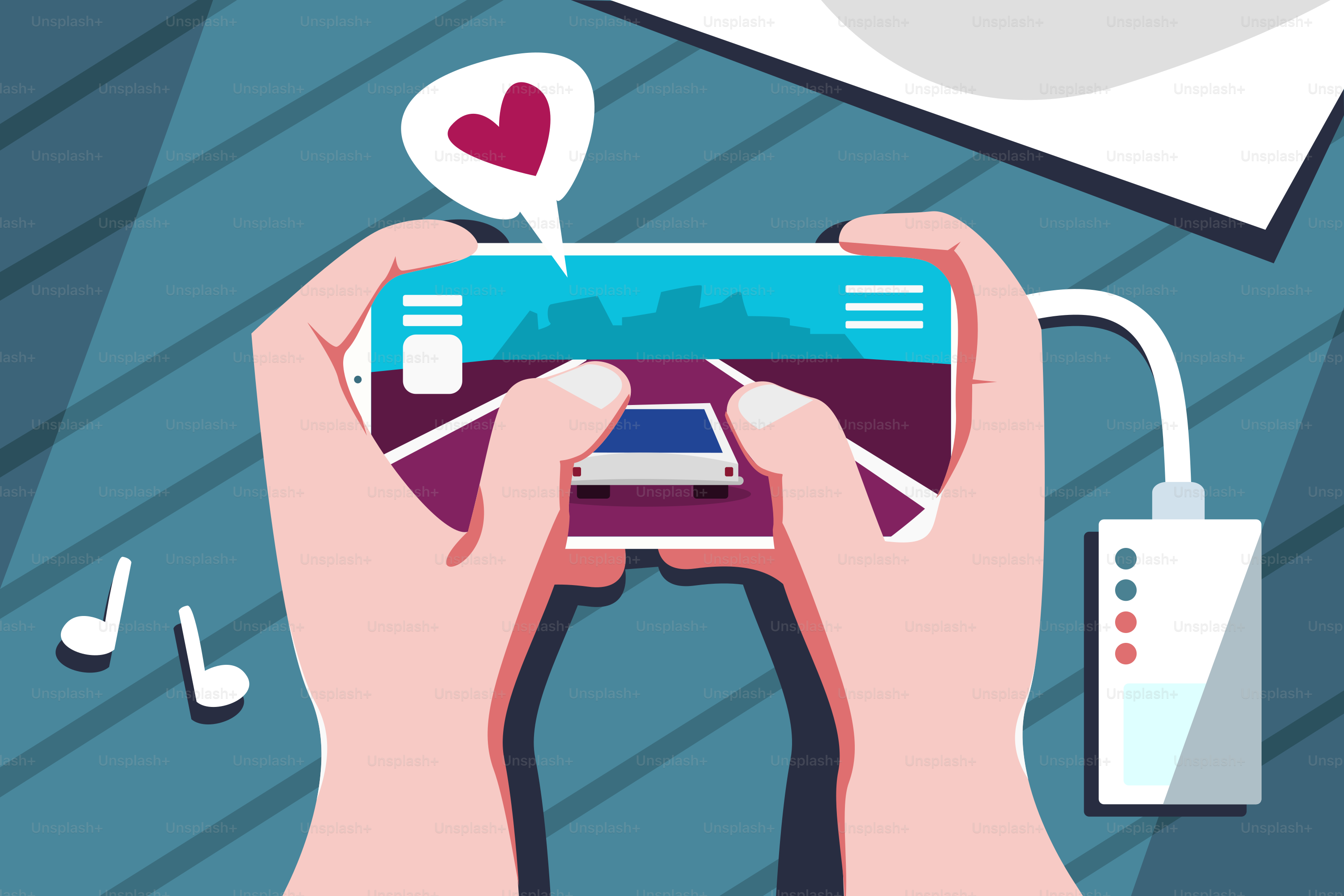 A person holding a smart phone in their hands