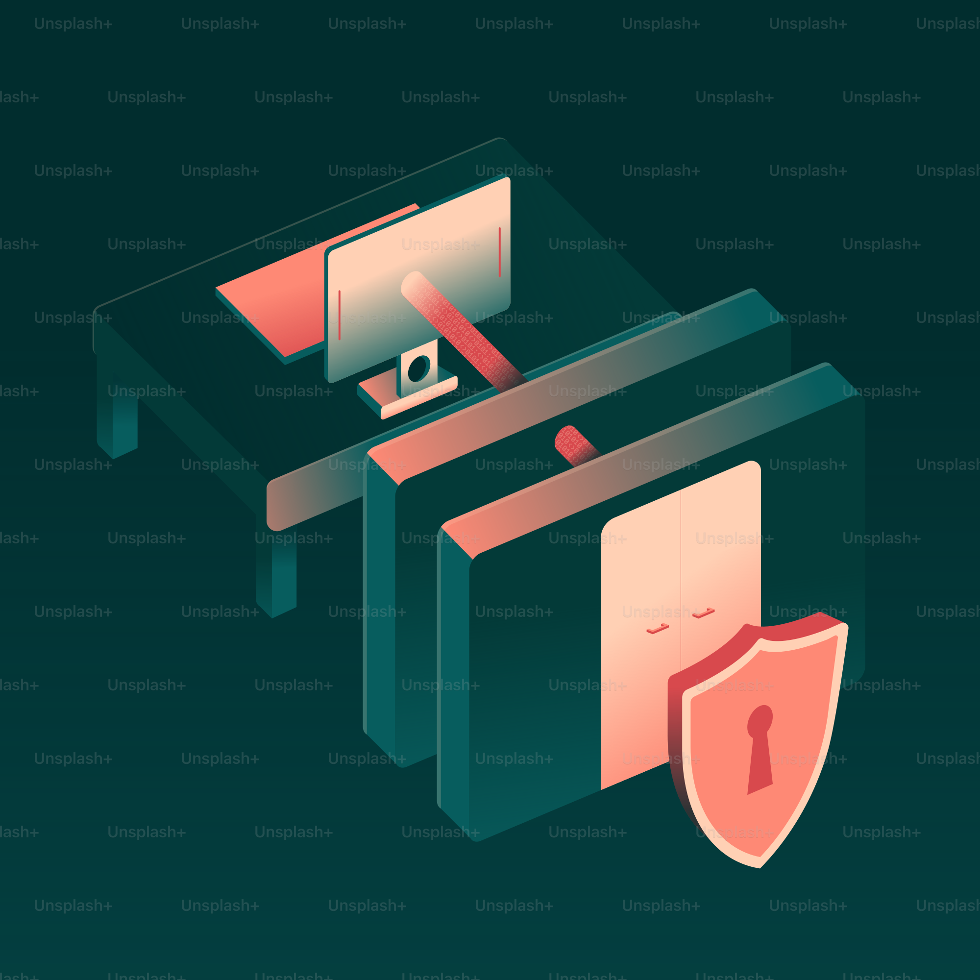 Un écran d'ordinateur avec un bouclier dessus vectoriel – Image de  Technologie sur Unsplash, image size:3000x3000