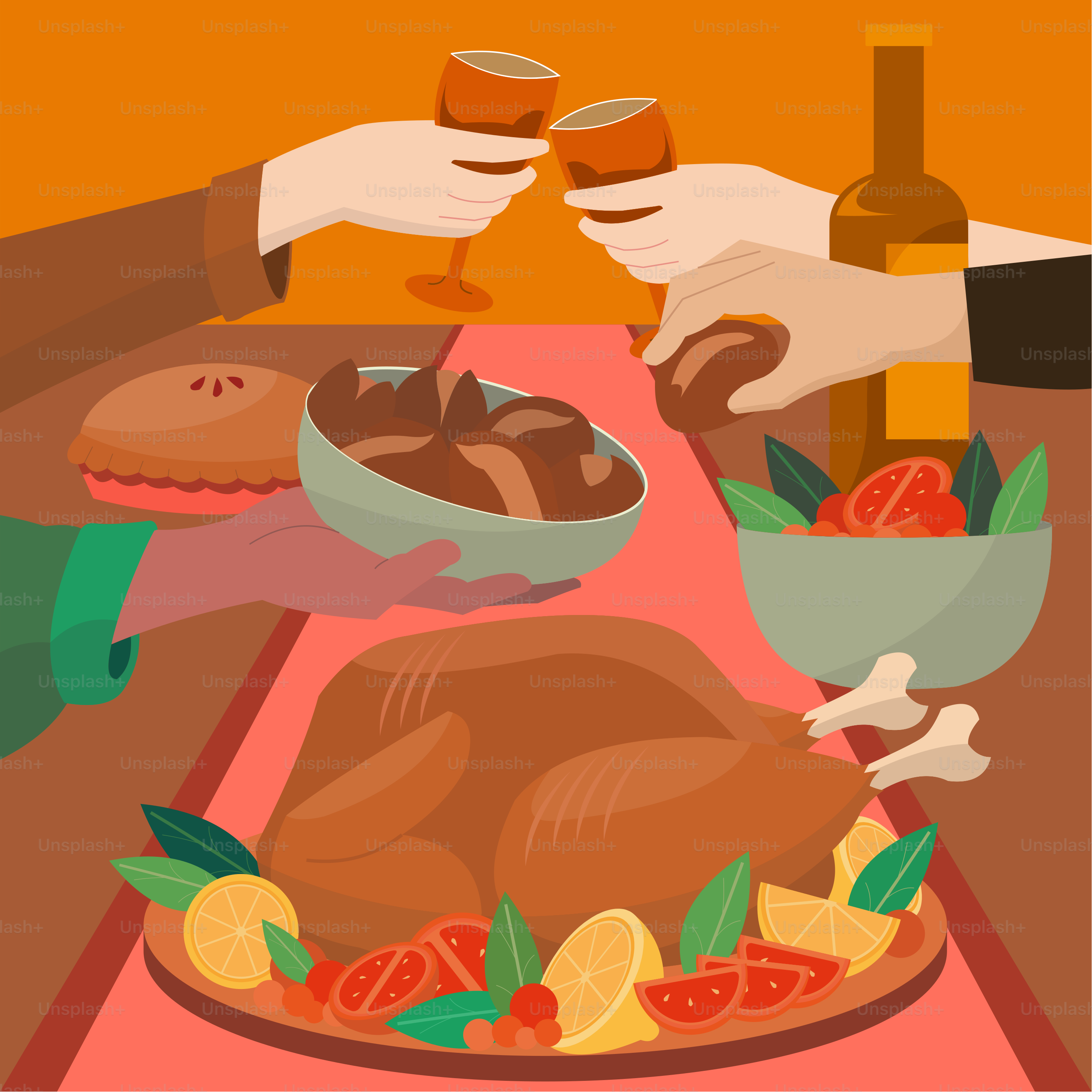 A table topped with a turkey covered in stuffing