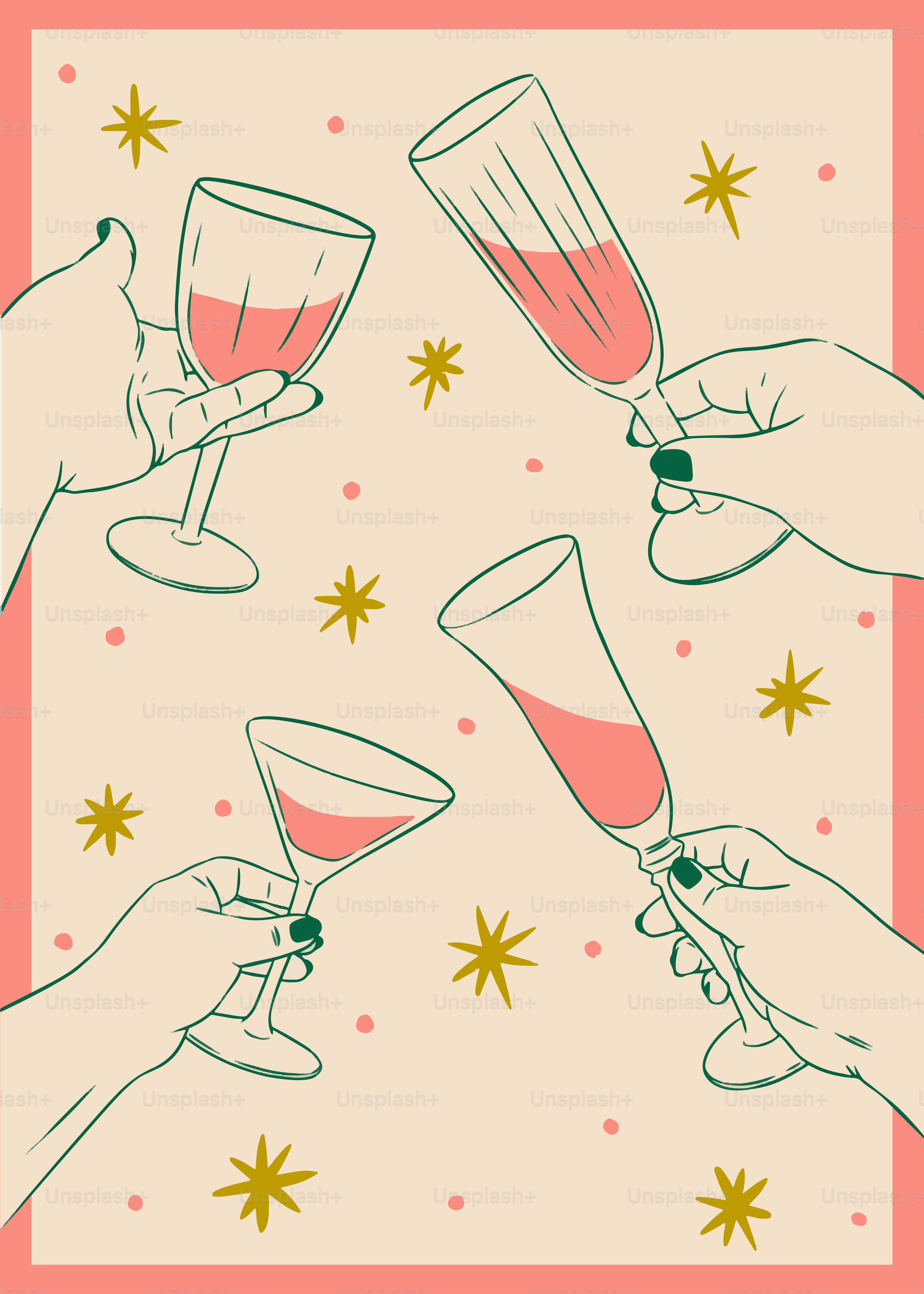 A couple of people holding up wine glasses