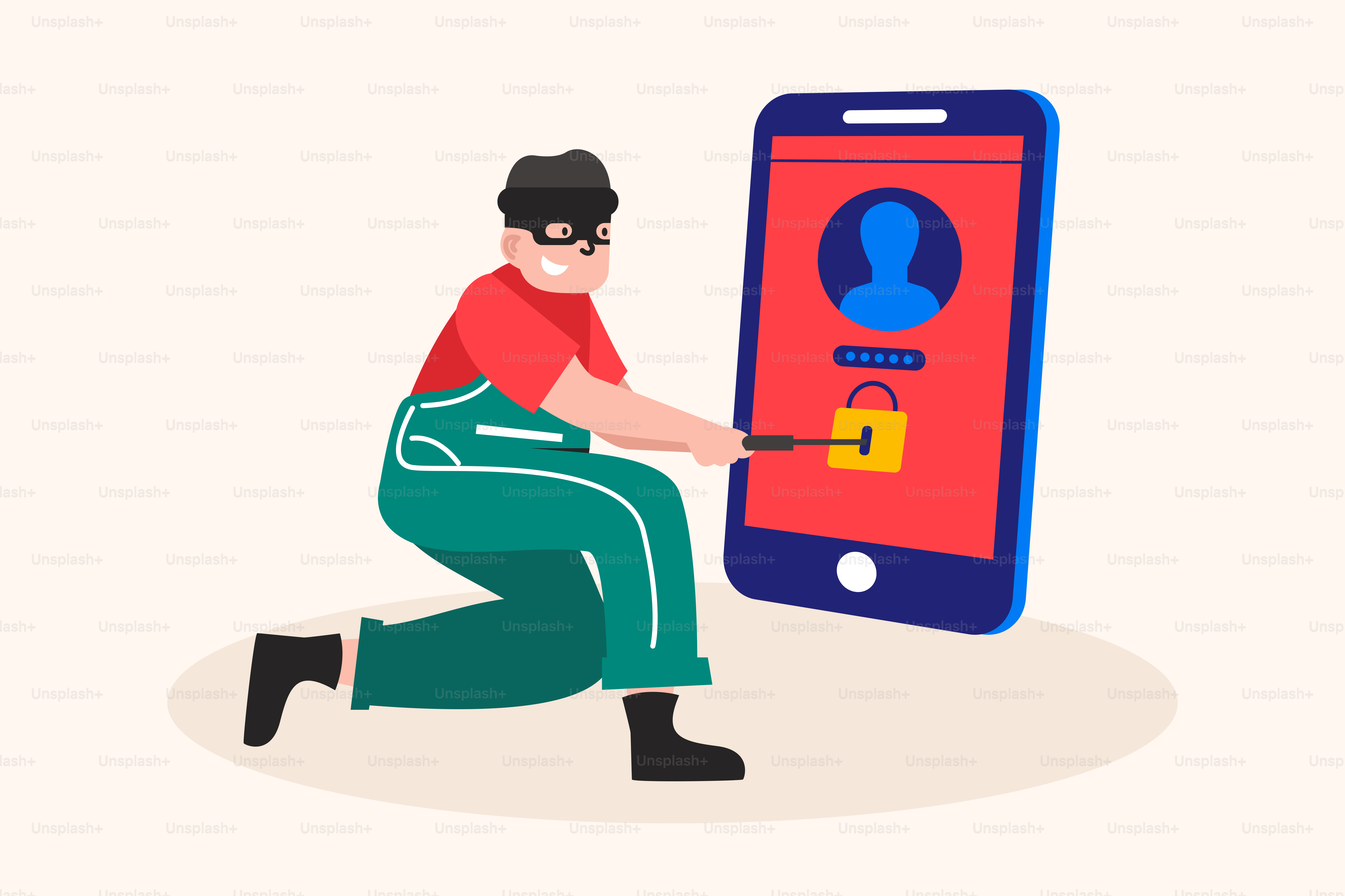 A man kneeling down next to a phone