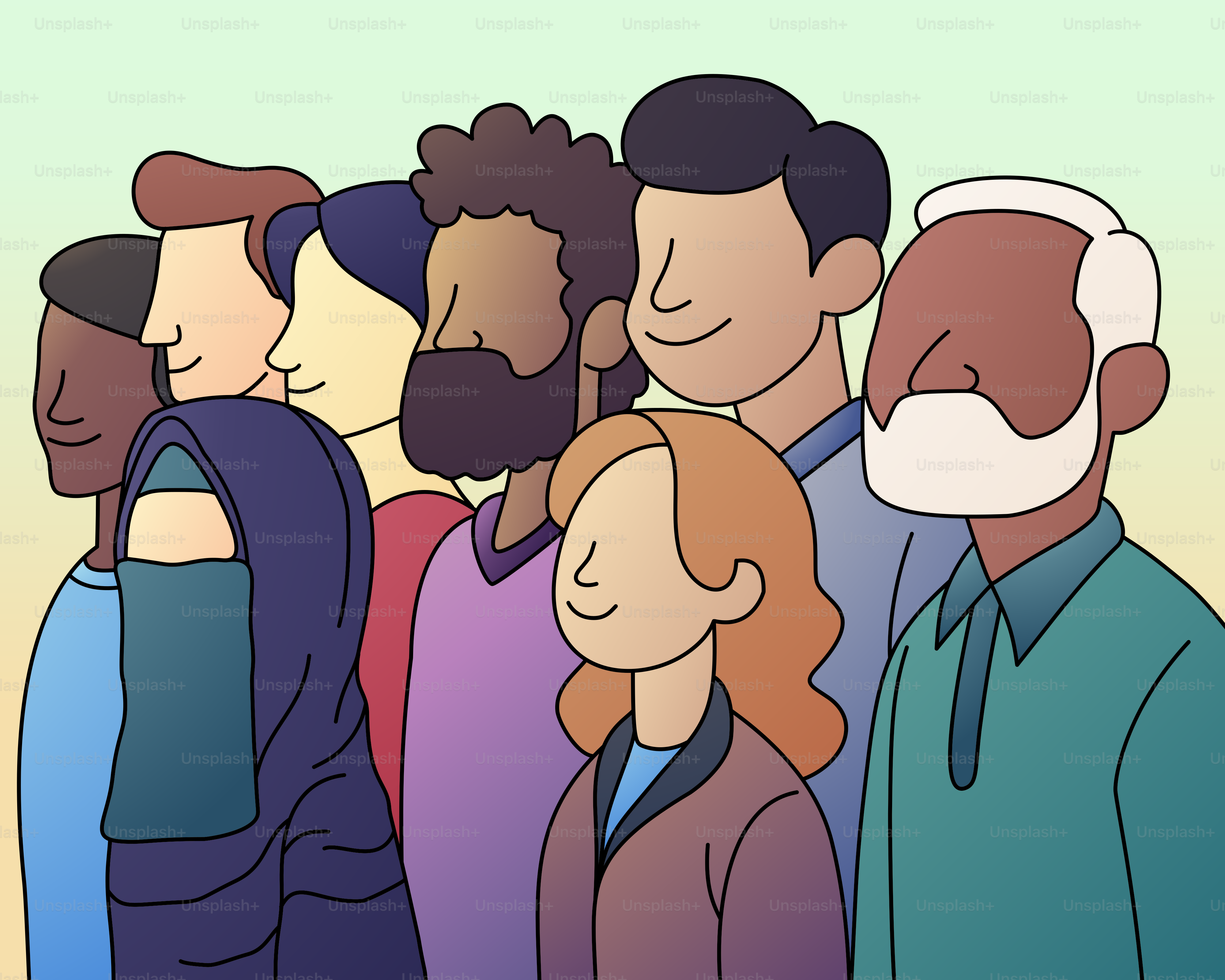 A group of people standing next to each other