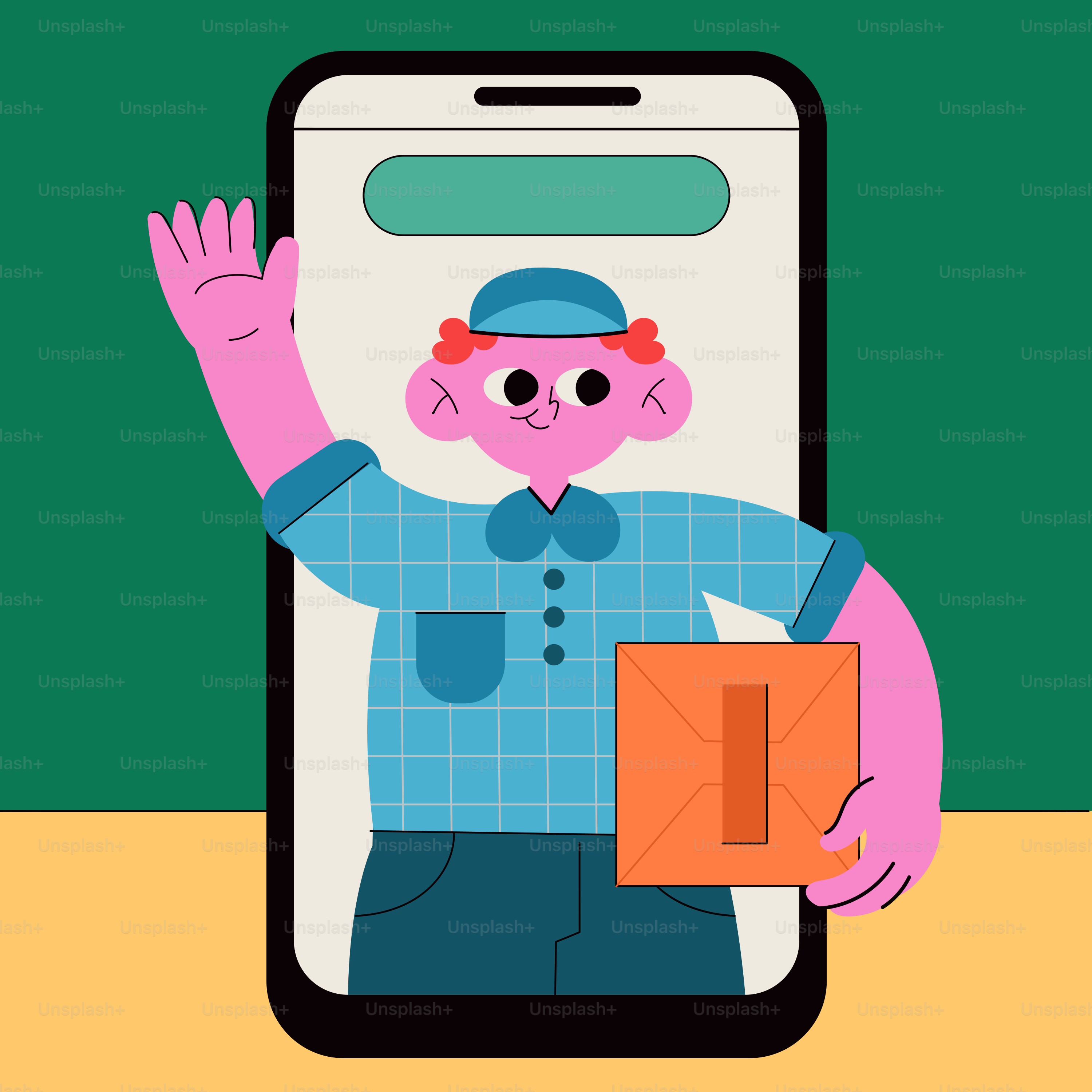 Una persona che tiene una scatola davanti a un telefono