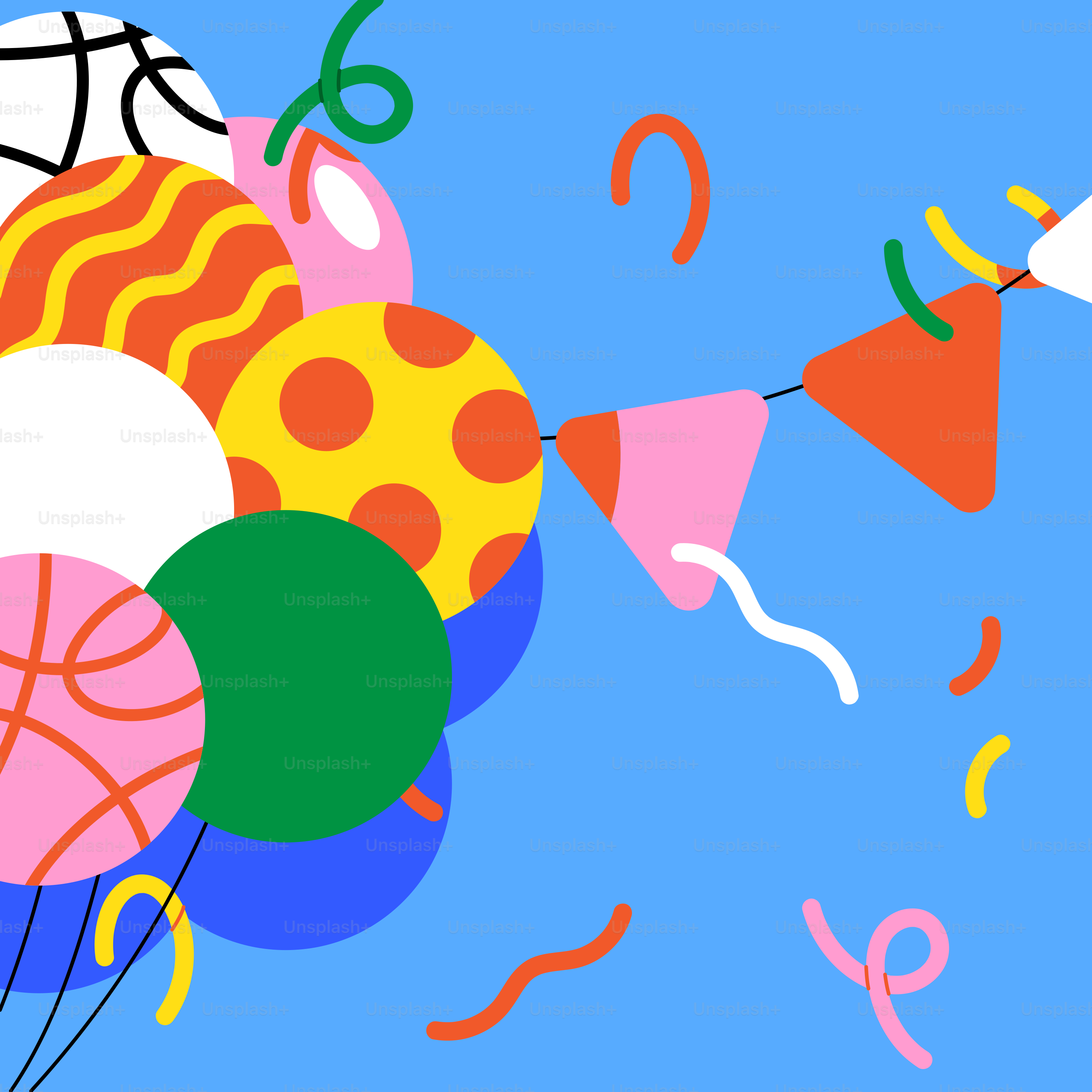Sekelompok balon yang ada di udara