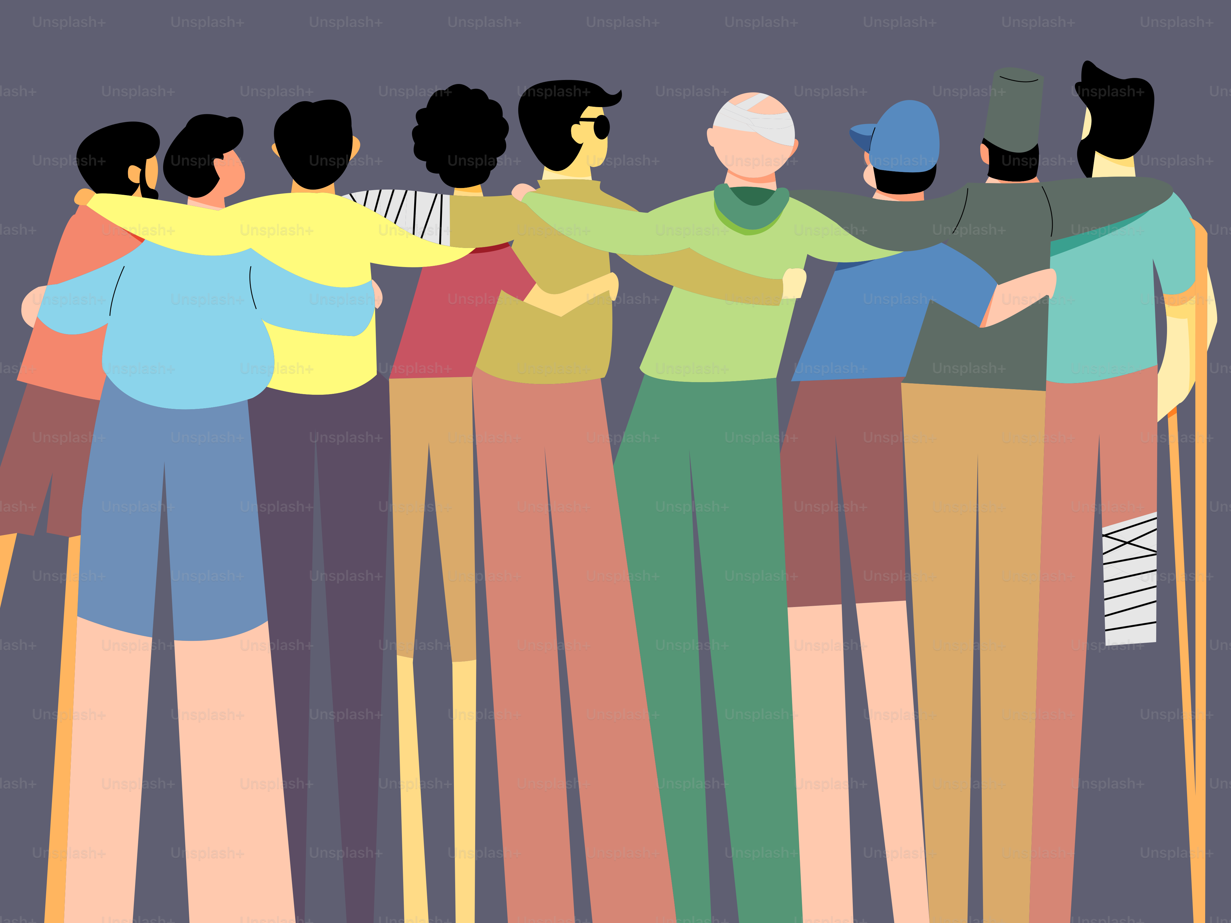 A group of people standing next to each other