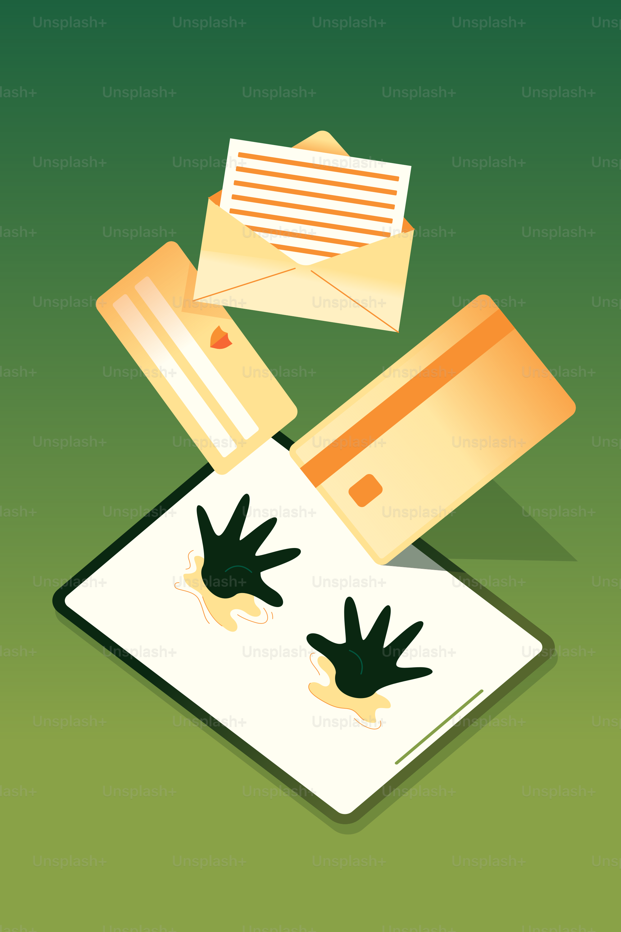 Un mucchio di posta e buste una sopra l'altra